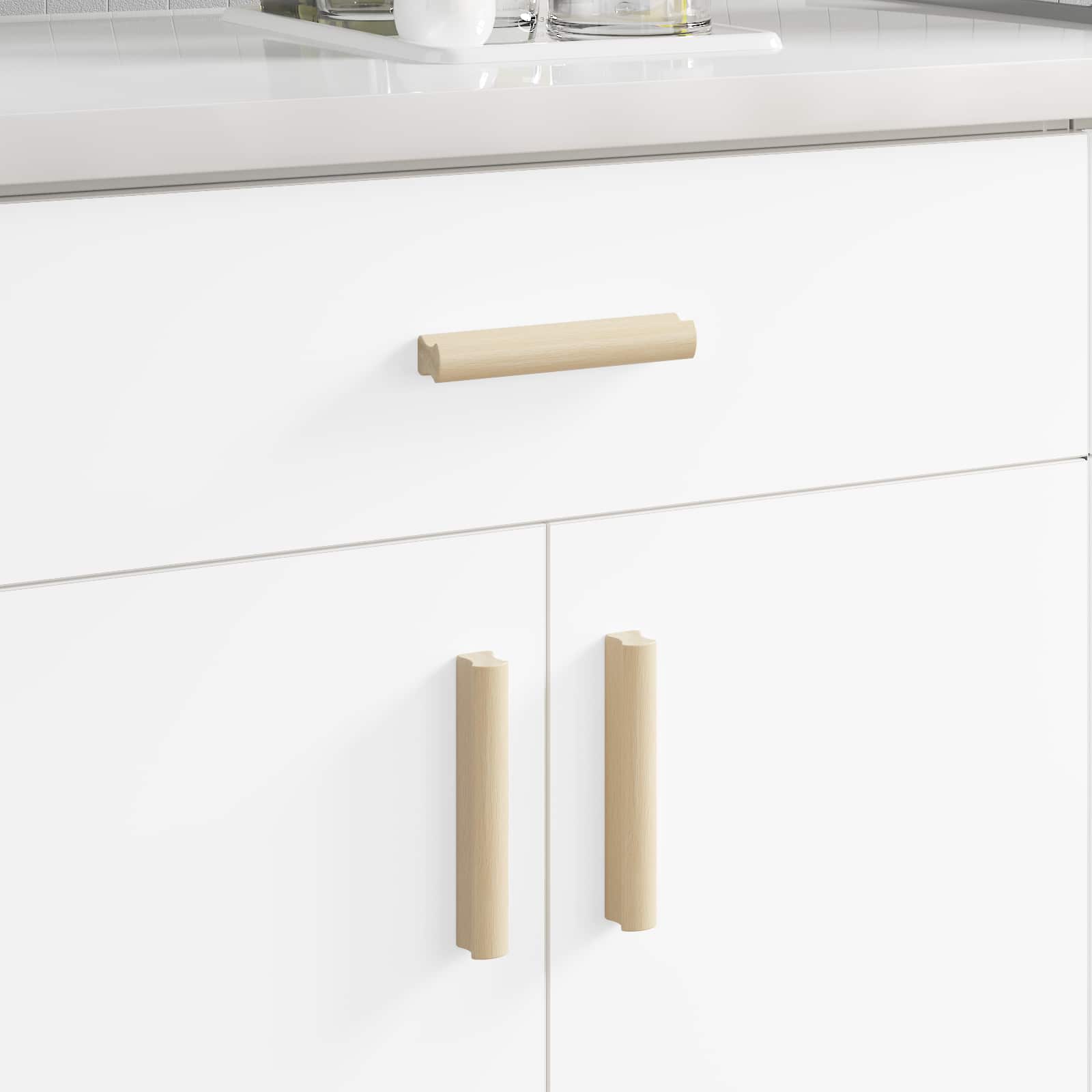 Rechthoekige Handgreep 587 pcs Natuurlijke Houtkleur is nu te koop bij PeponiXL, paradijselijk wonen!