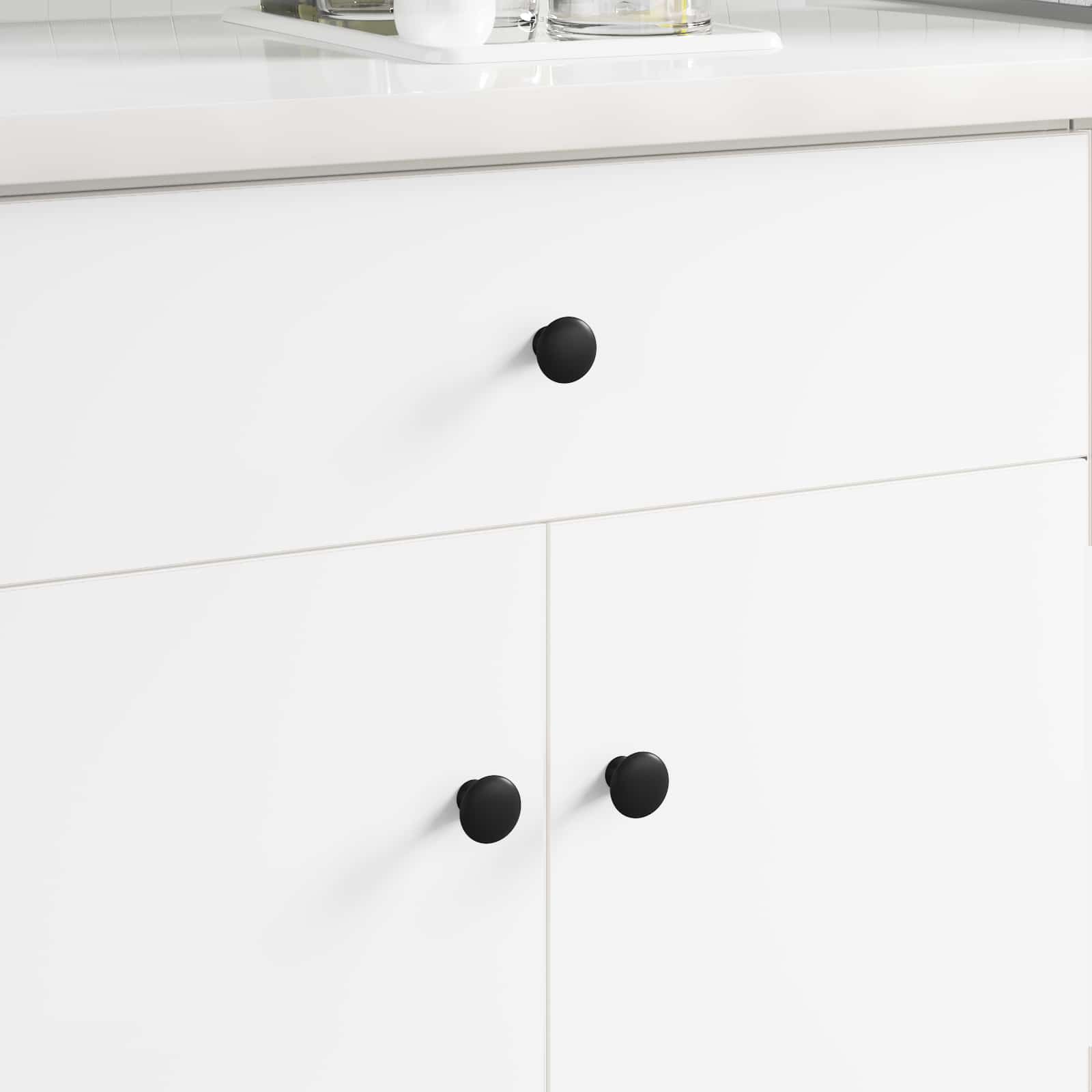 Handvat 2 pcs Zwart Ø30 mm Aluminium is nu te koop bij PeponiXL, paradijselijk wonen!