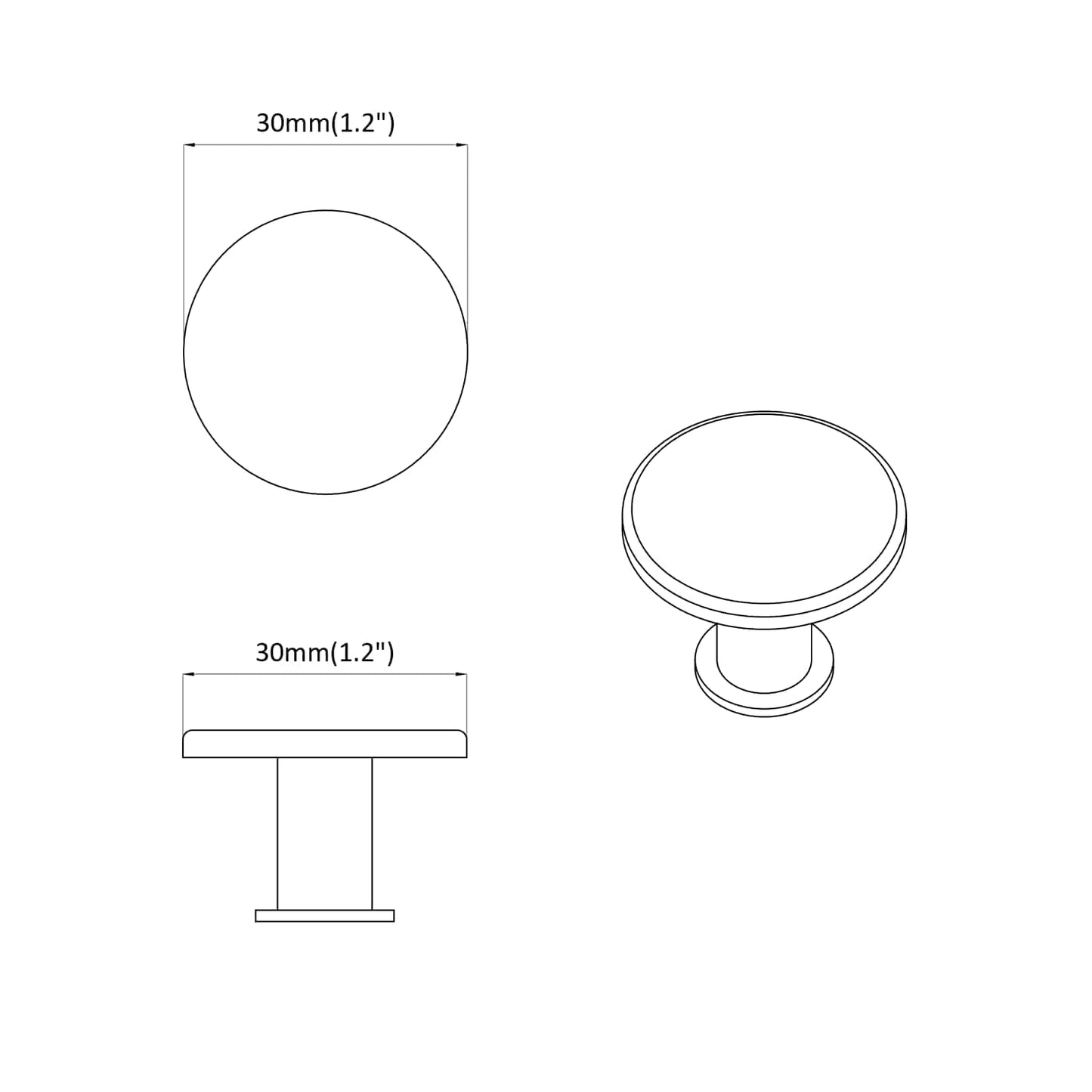 Handvat 1461 pcs Zwart Ø30 mm Aluminium is nu te koop bij PeponiXL, paradijselijk wonen!