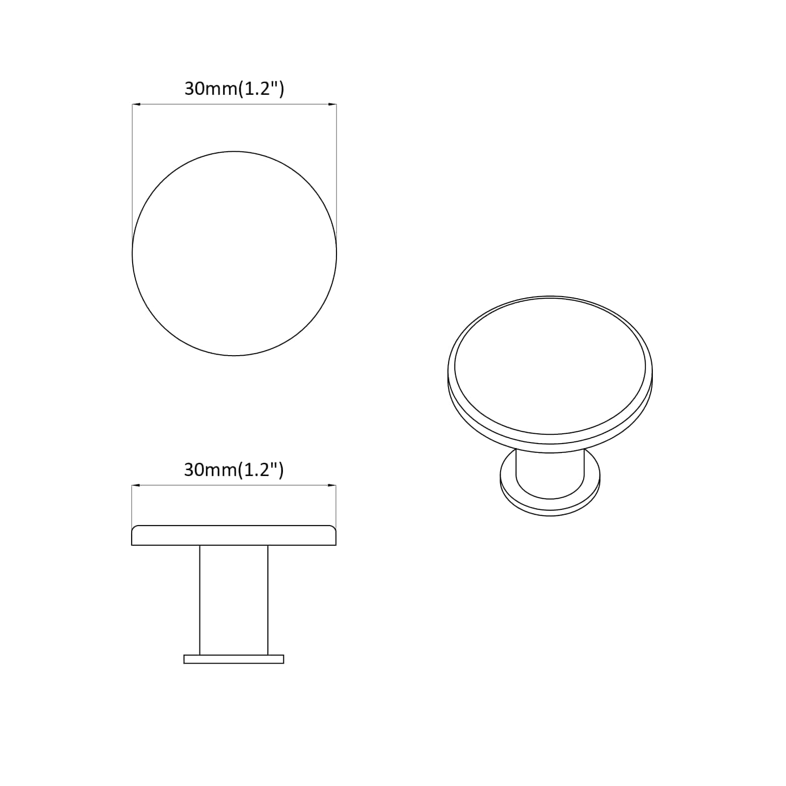 Handvat 1461 pcs Zwart Ø30 mm Aluminium is nu te koop bij PeponiXL, paradijselijk wonen!