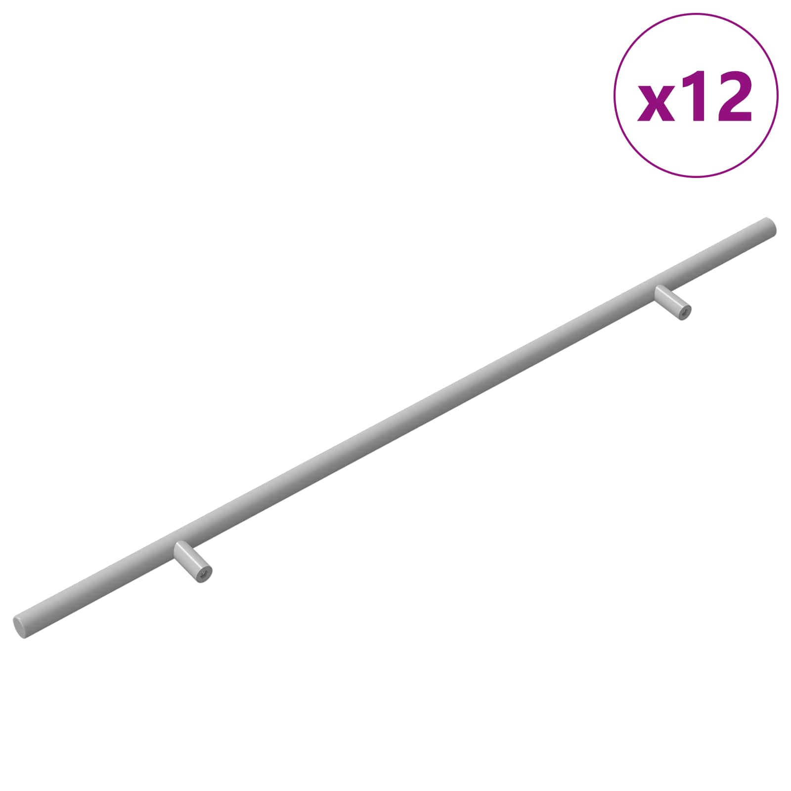 Handvat 12 pcs Zilver 500 mm Staal is nu te koop bij PeponiXL, paradijselijk wonen!