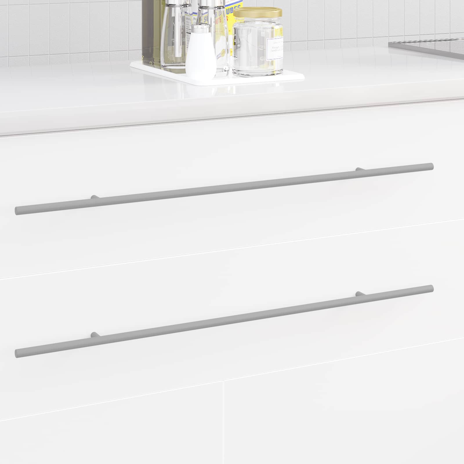 Kasthandgreep 12 pcs Zilver 700mm Roestvrij staal is nu te koop bij PeponiXL, paradijselijk wonen!