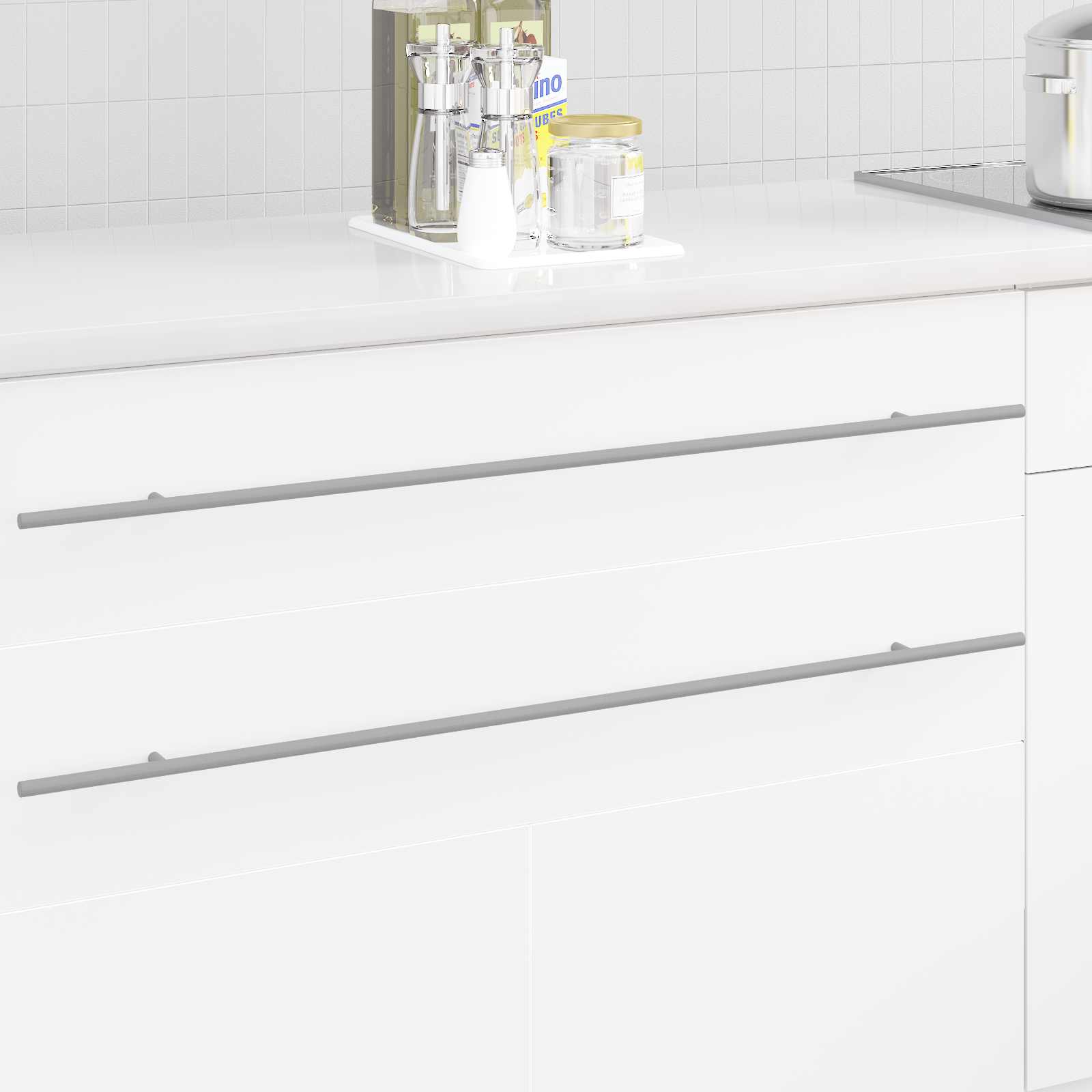 Kasthandgreep 2 pcs Zilver 900 mm Roestvrij staal is nu te koop bij PeponiXL, paradijselijk wonen!