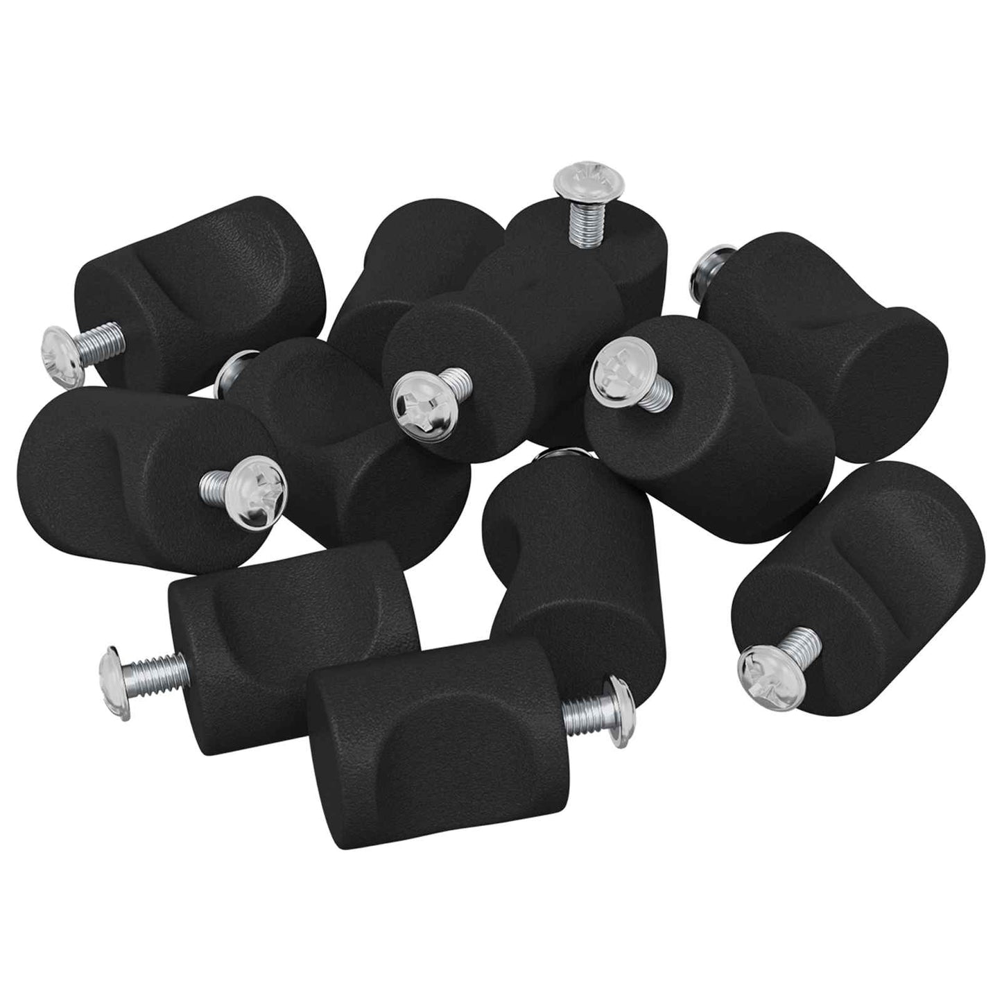 Kastknop 12 pcs Zwart 18 x 23 mm IJzer is nu te koop bij PeponiXL, paradijselijk wonen!