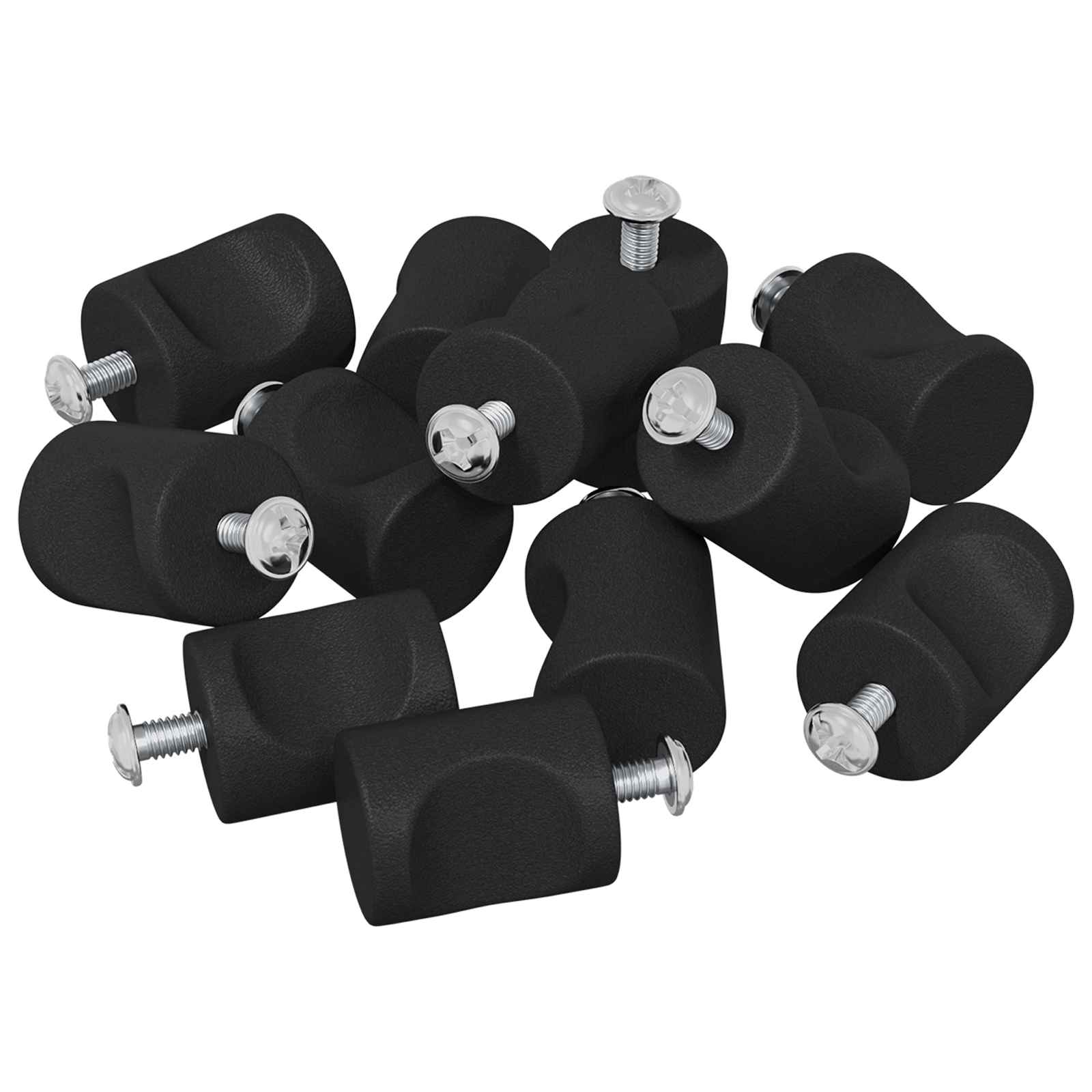 Kastknop 12 pcs Zwart 18 x 23 mm IJzer is nu te koop bij PeponiXL, paradijselijk wonen!