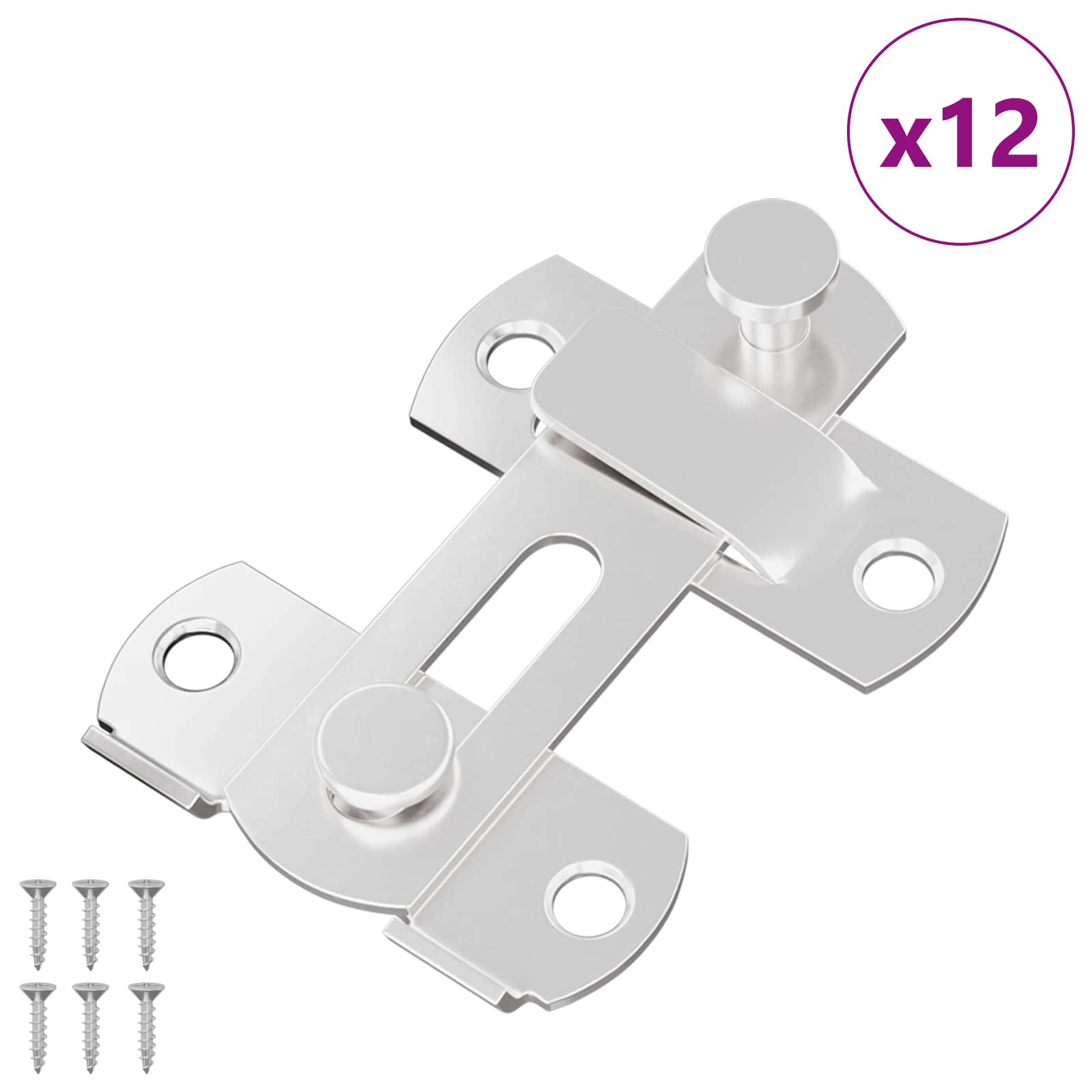 Deurslot 12 pcs Zilver 70 x 8 mm Staal is nu te koop bij PeponiXL, paradijselijk wonen!