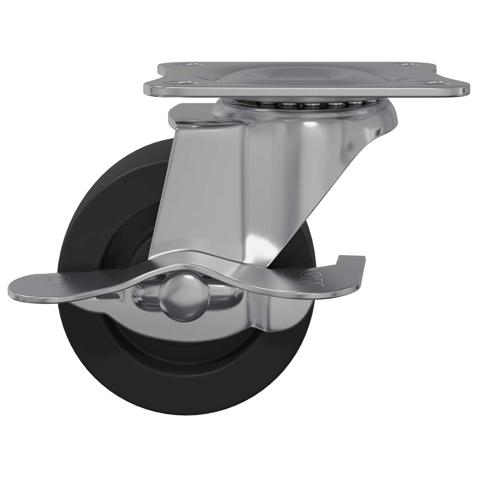 Caster 2 pcs Zwart en zilver 50,7 x 50,7 x 24,4 mm IJs en nylon is nu te koop bij PeponiXL, paradijselijk wonen!