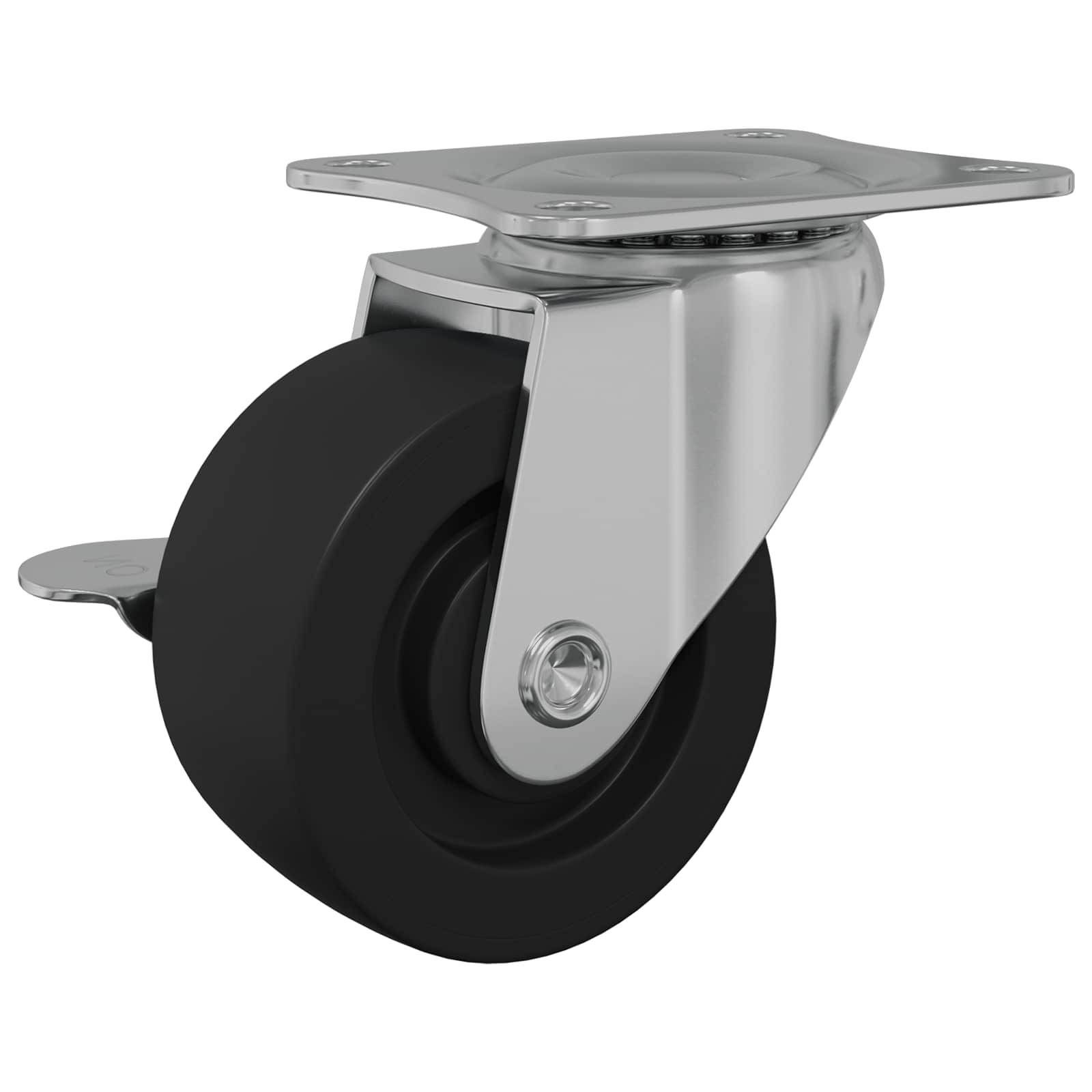 Caster 12 pcs Zwart en zilver 50,7 x 50,7 x 24,4 mm is nu te koop bij PeponiXL, paradijselijk wonen!