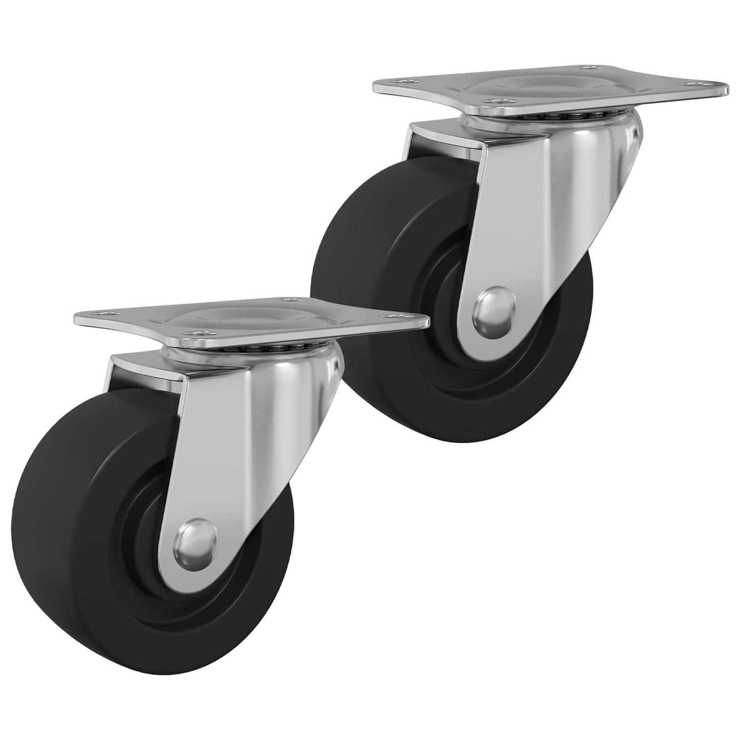 Zwenkwiel 2 pcs Zilver 60 x 60 x 50 mm IJs en nylon is nu te koop bij PeponiXL, paradijselijk wonen!