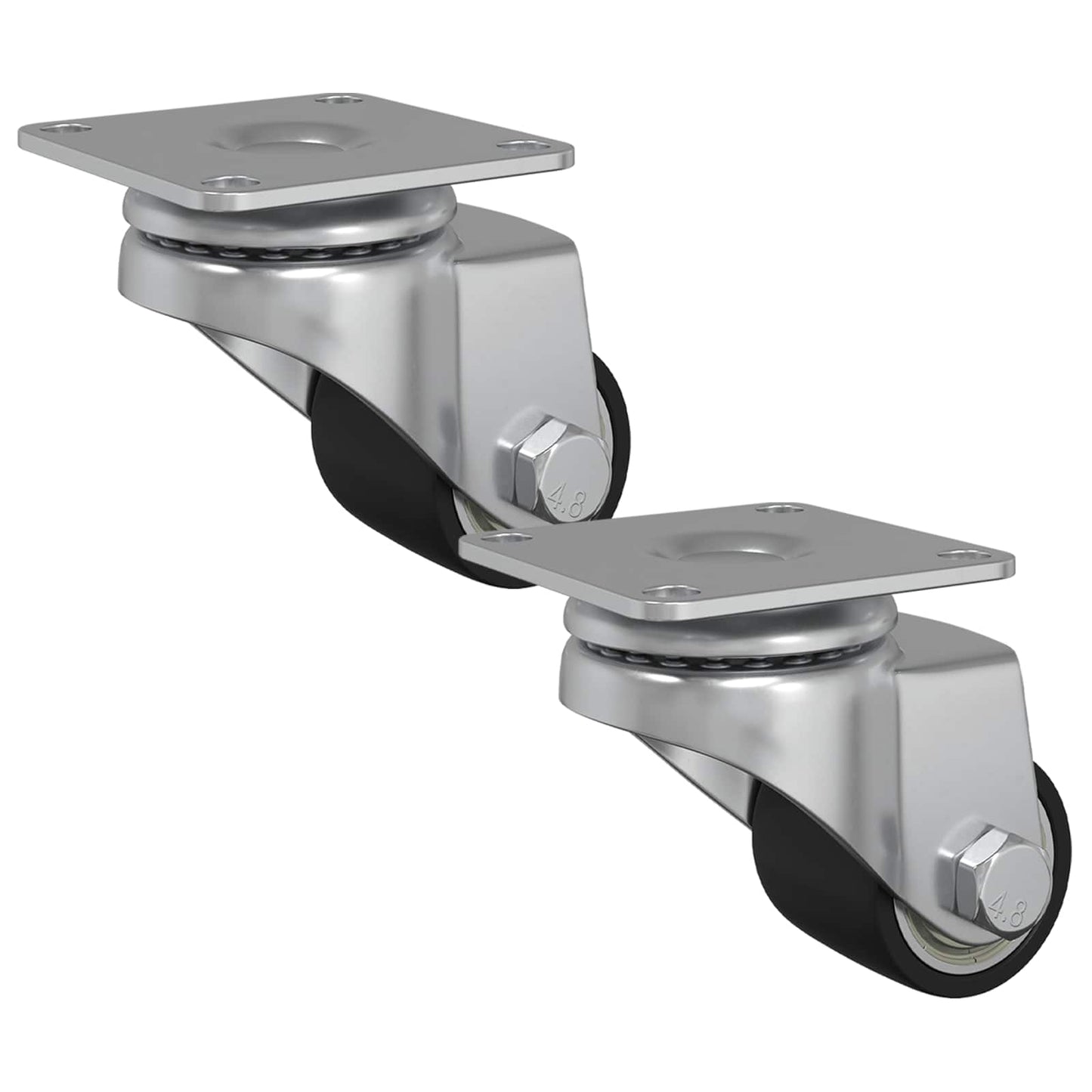 Caster 2 pcs Zilver 44,1 x 44,1 x 1,95 mm Nylon is nu te koop bij PeponiXL, paradijselijk wonen!