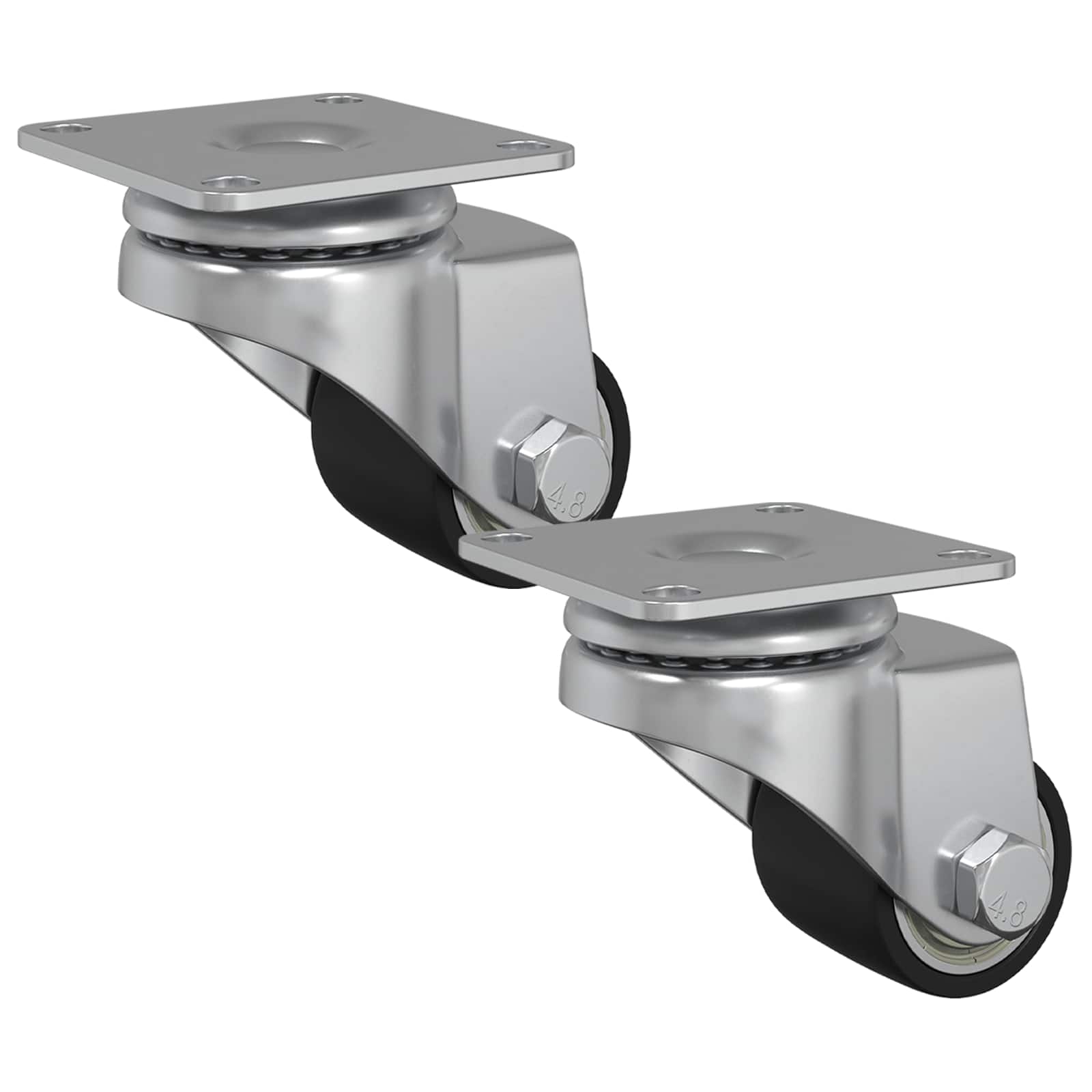 Caster 2 pcs Zilver 44,1 x 44,1 x 1,95 mm Nylon is nu te koop bij PeponiXL, paradijselijk wonen!