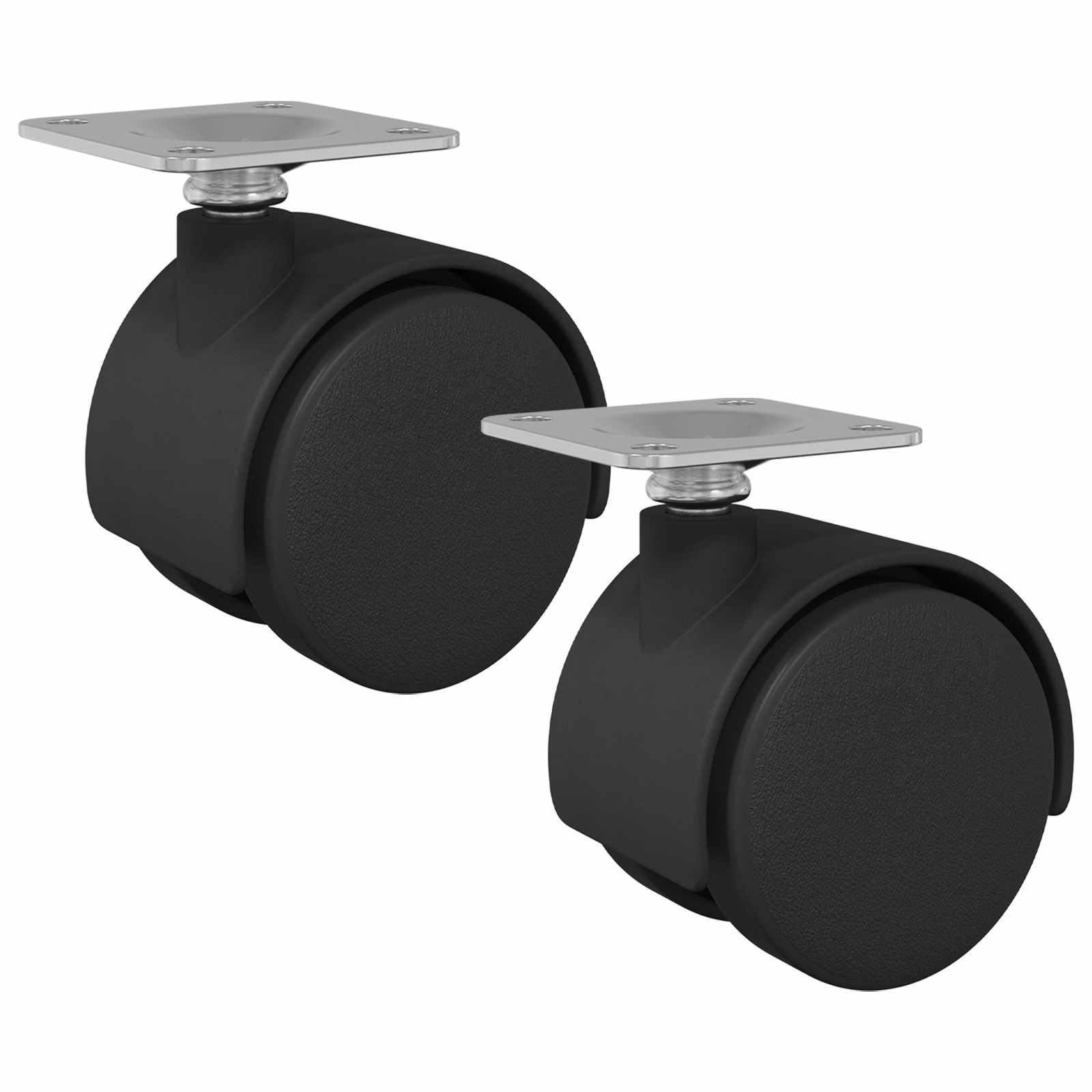 Zwenkwiel 2 pcs Zwart 39,5 x 39,5 x 37,8 mm Ijzer en PP is nu te koop bij PeponiXL, paradijselijk wonen!