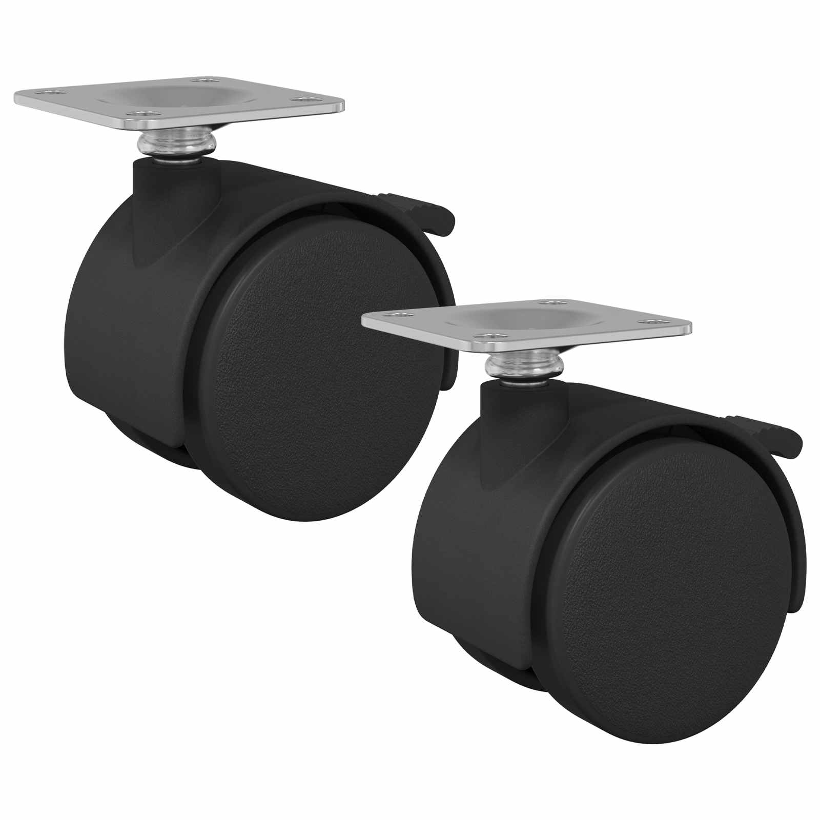 Wiel 2 pcs Zwart 39,5 x 39,5 x 37,8 mm IJzer en Polypropyleen is nu te koop bij PeponiXL, paradijselijk wonen!