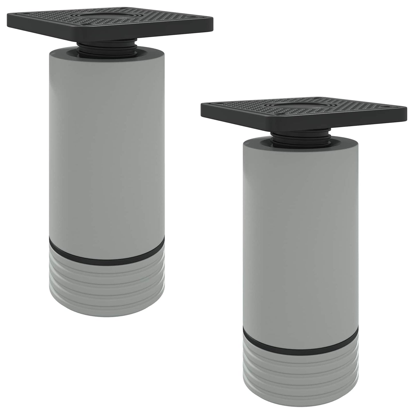 Meubelpoten Verstelbaar 2 pcs Wit 64 x 64 x 100 mm PP is nu te koop bij PeponiXL, paradijselijk wonen!