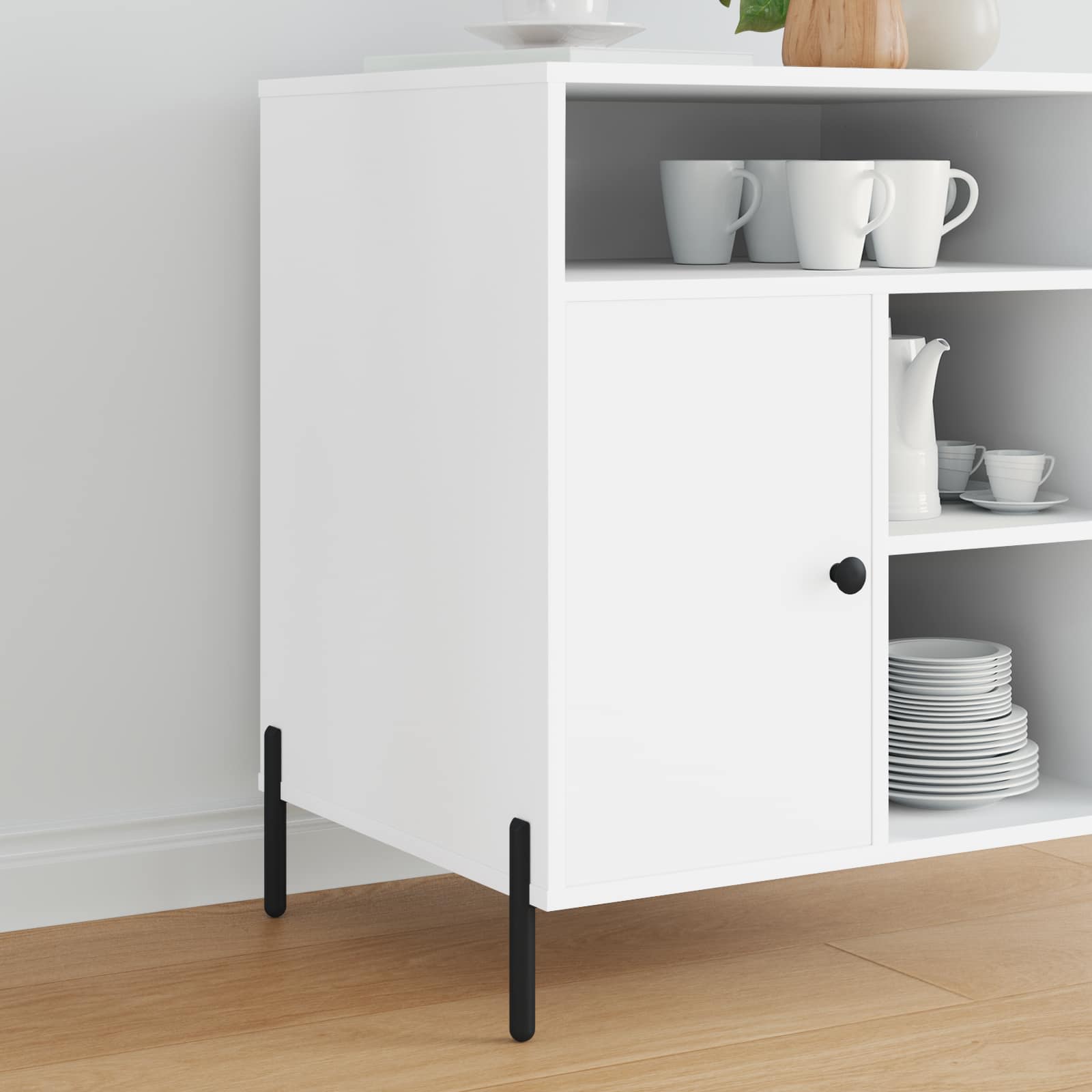 Meubelpoten 12 pcs Zwart 66 x 36 x 160 mm IJzer is nu te koop bij PeponiXL, paradijselijk wonen!