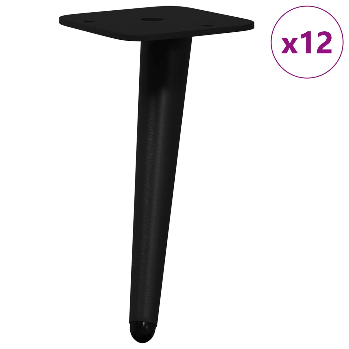 Staande Voeten 12 pcs Zwart 56 x 56 x 100 mm IJzer is nu te koop bij PeponiXL, paradijselijk wonen!