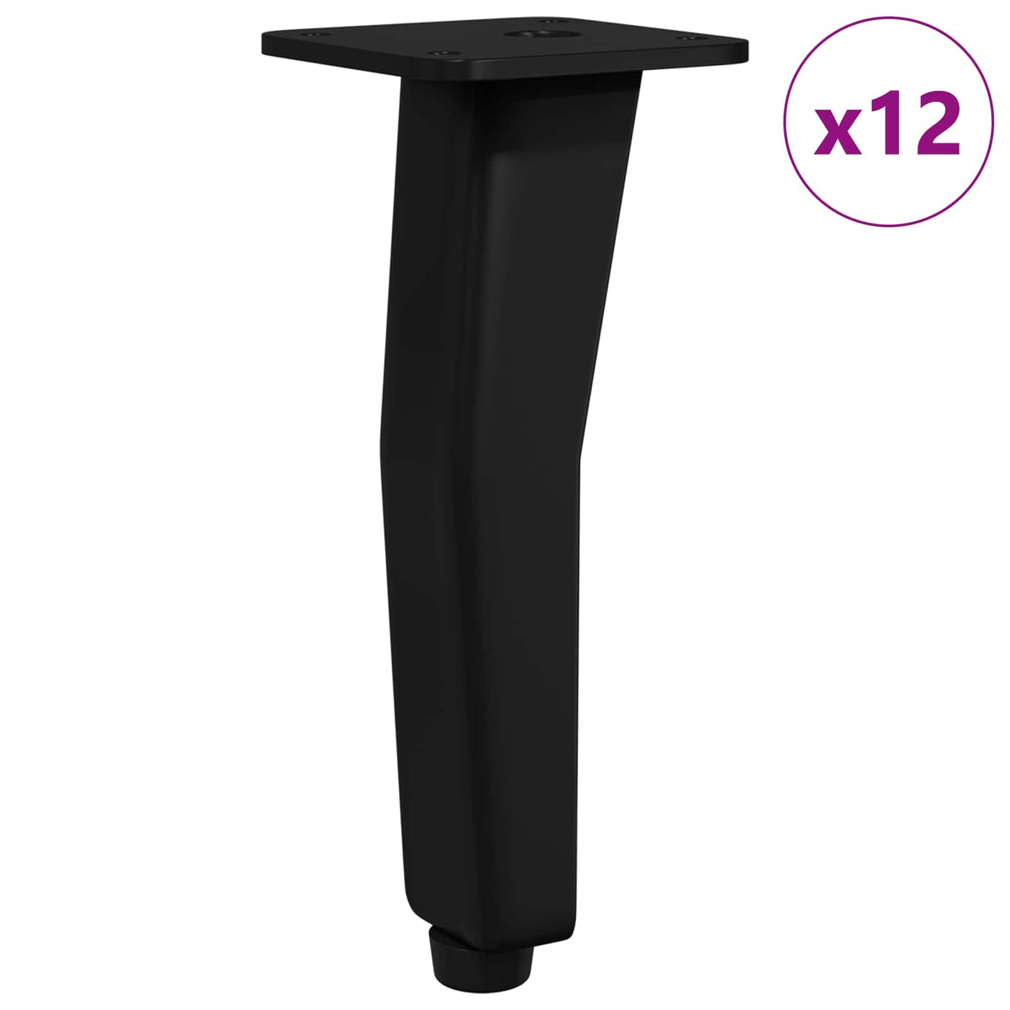 Staande Poten 12 pcs Zwart 40 x 40 x 100 mm IJzer is nu te koop bij PeponiXL, paradijselijk wonen!