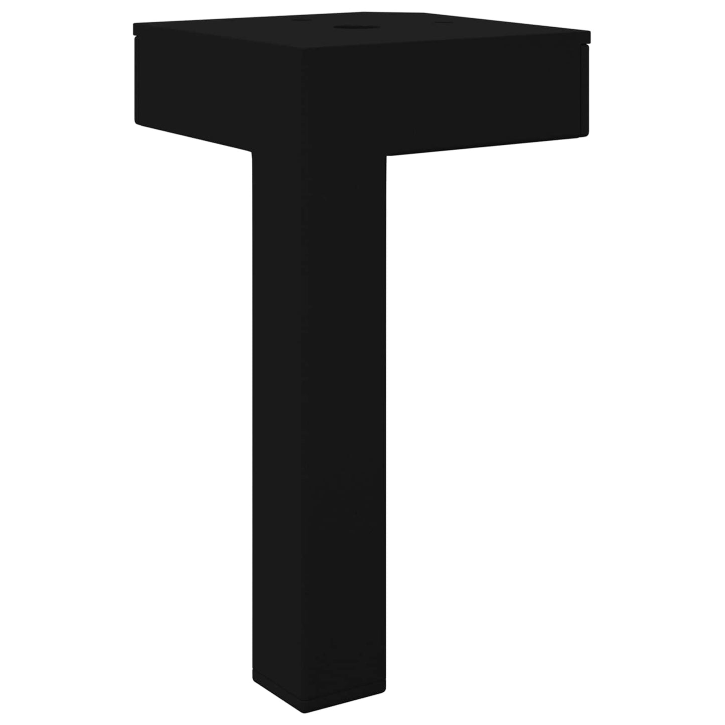 Staande Poten 2 pcs Zwart 57 x 57 x 100 mm IJzer is nu te koop bij PeponiXL, paradijselijk wonen!