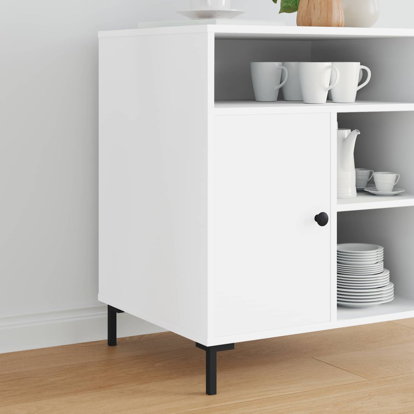 Staande Poten 12 pcs Zwart 57 x 57 x 100 mm IJzer is nu te koop bij PeponiXL, paradijselijk wonen!