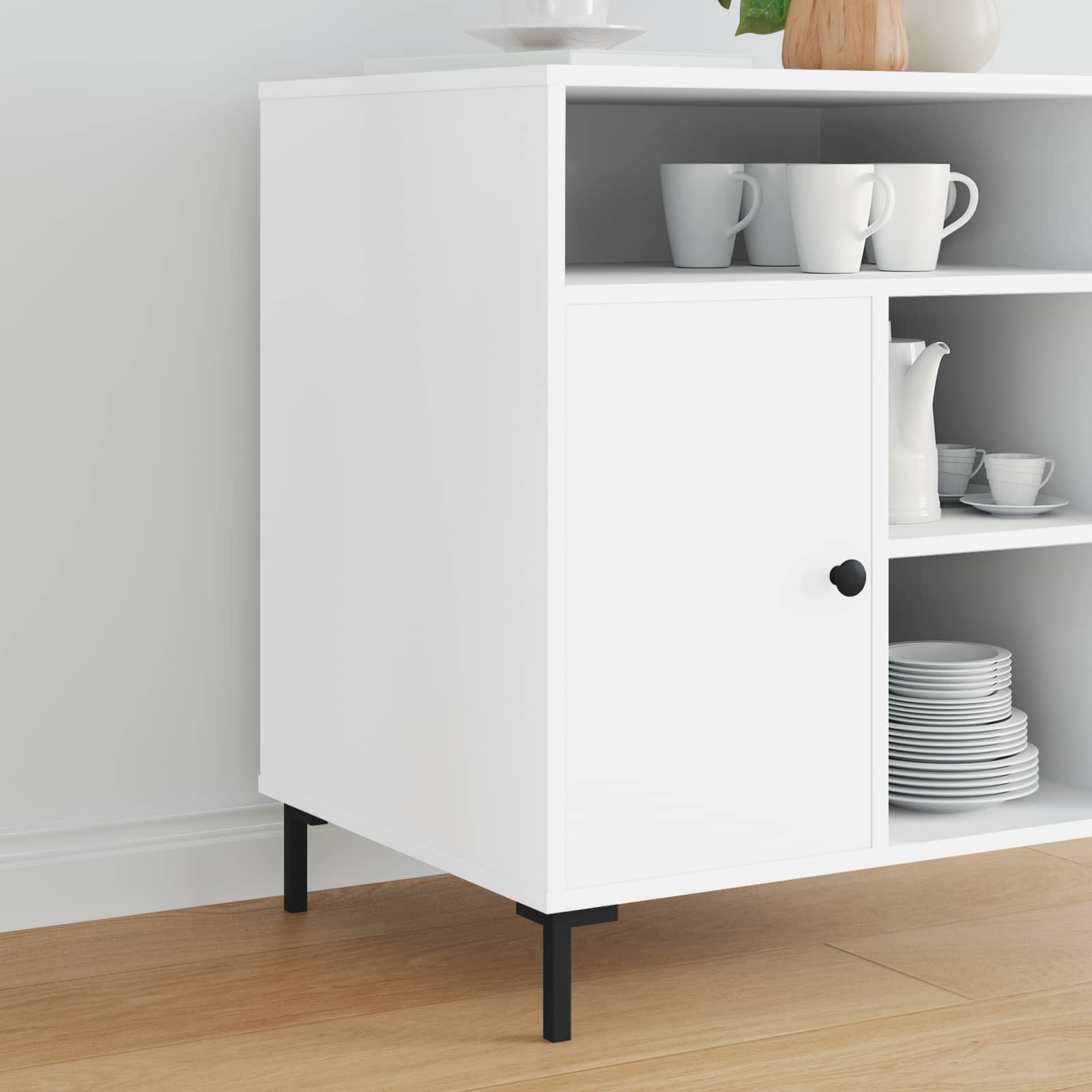 Staande Poten 12 pcs Zwart 57 x 57 x 100 mm IJzer is nu te koop bij PeponiXL, paradijselijk wonen!