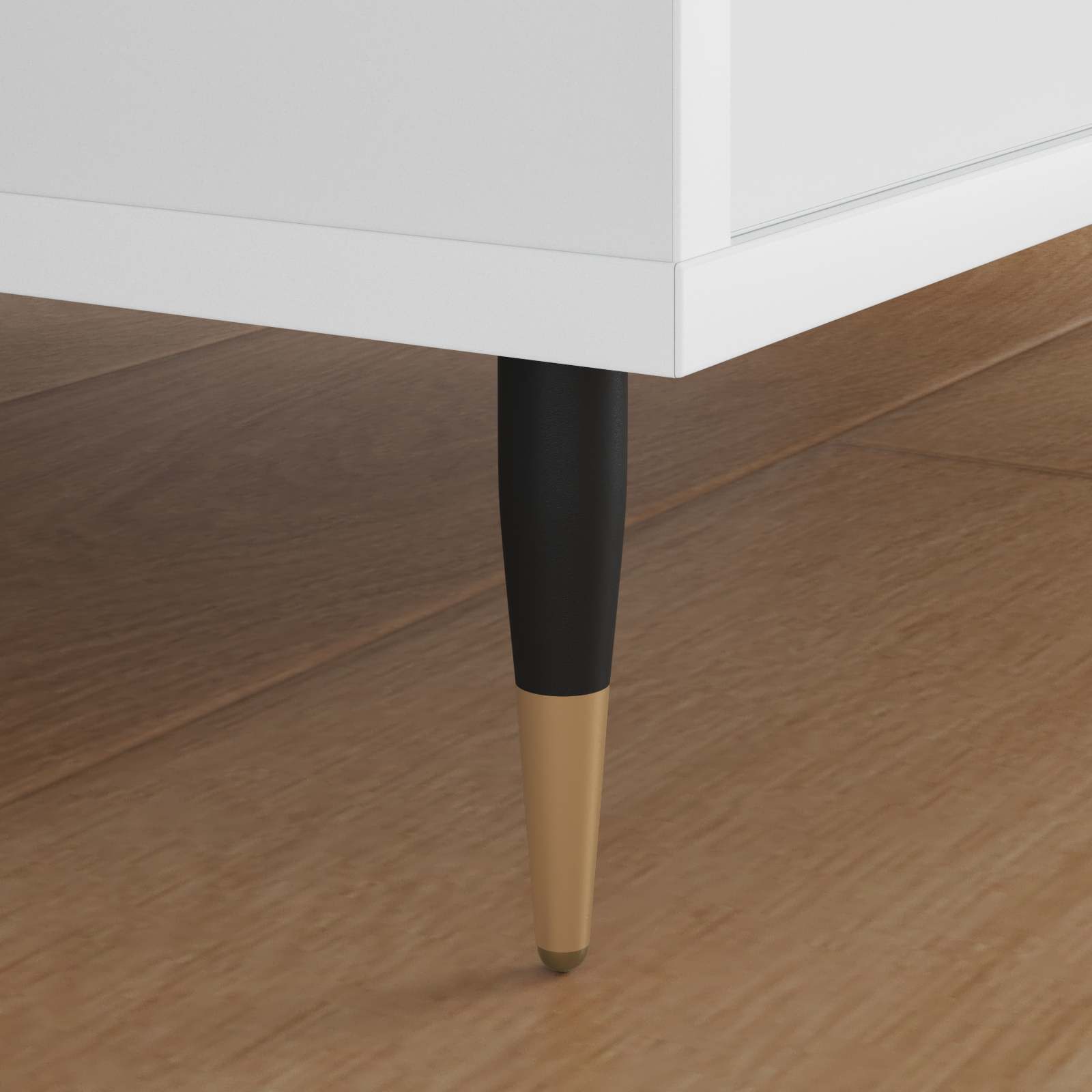 Meubelpoten 2 pcs Zwart en Goud Ø 40 x 98 mm IJzer is nu te koop bij PeponiXL, paradijselijk wonen!