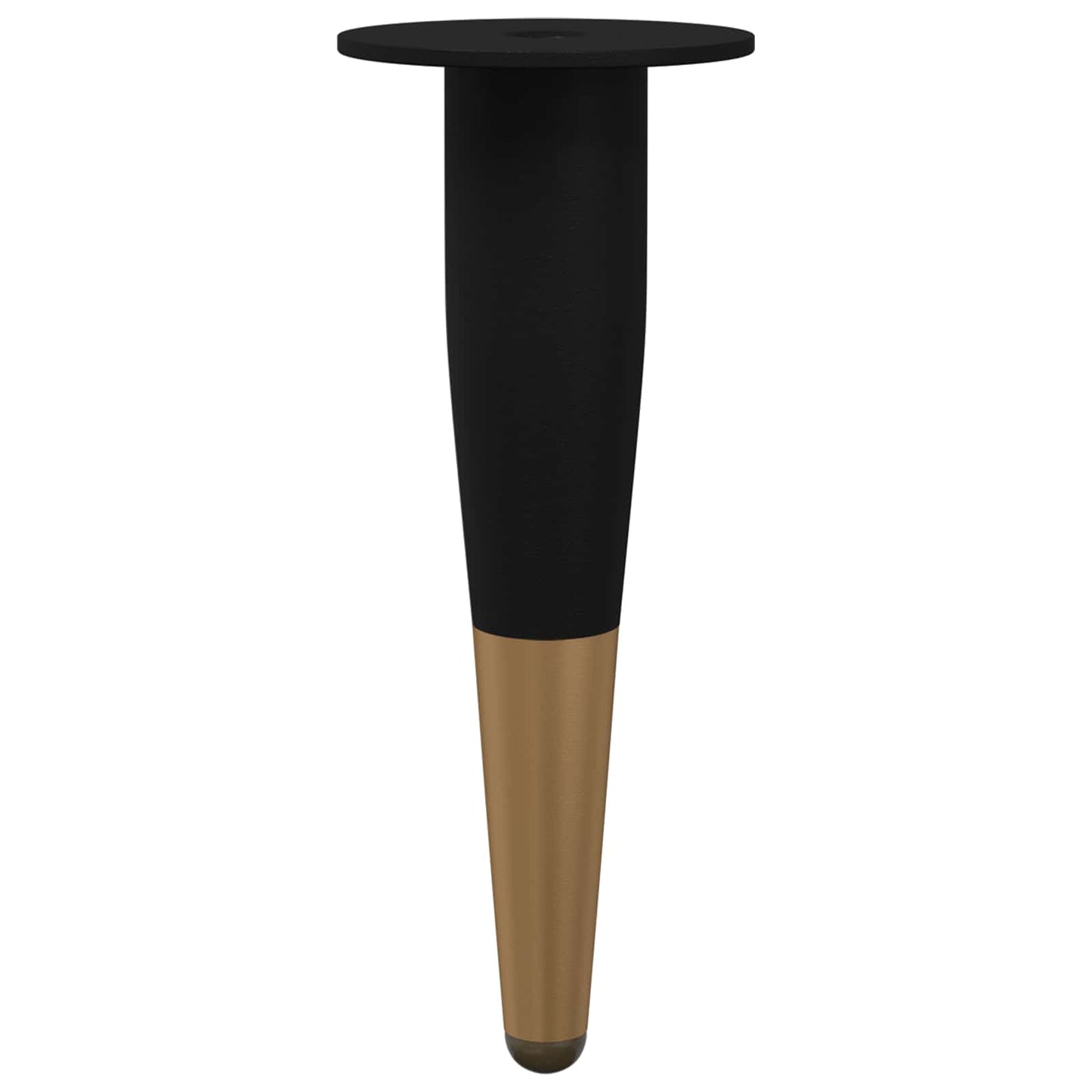 Meubelpoten 2 pcs Zwart en Goud Ø 40 x 98 mm IJzer is nu te koop bij PeponiXL, paradijselijk wonen!