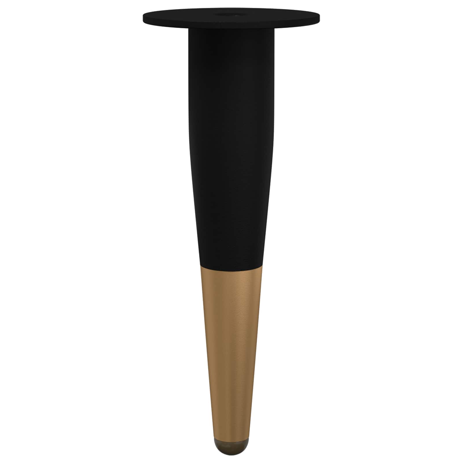 Meubelpoten 2 pcs Zwart en Goud Ø 40 x 98 mm IJzer is nu te koop bij PeponiXL, paradijselijk wonen!