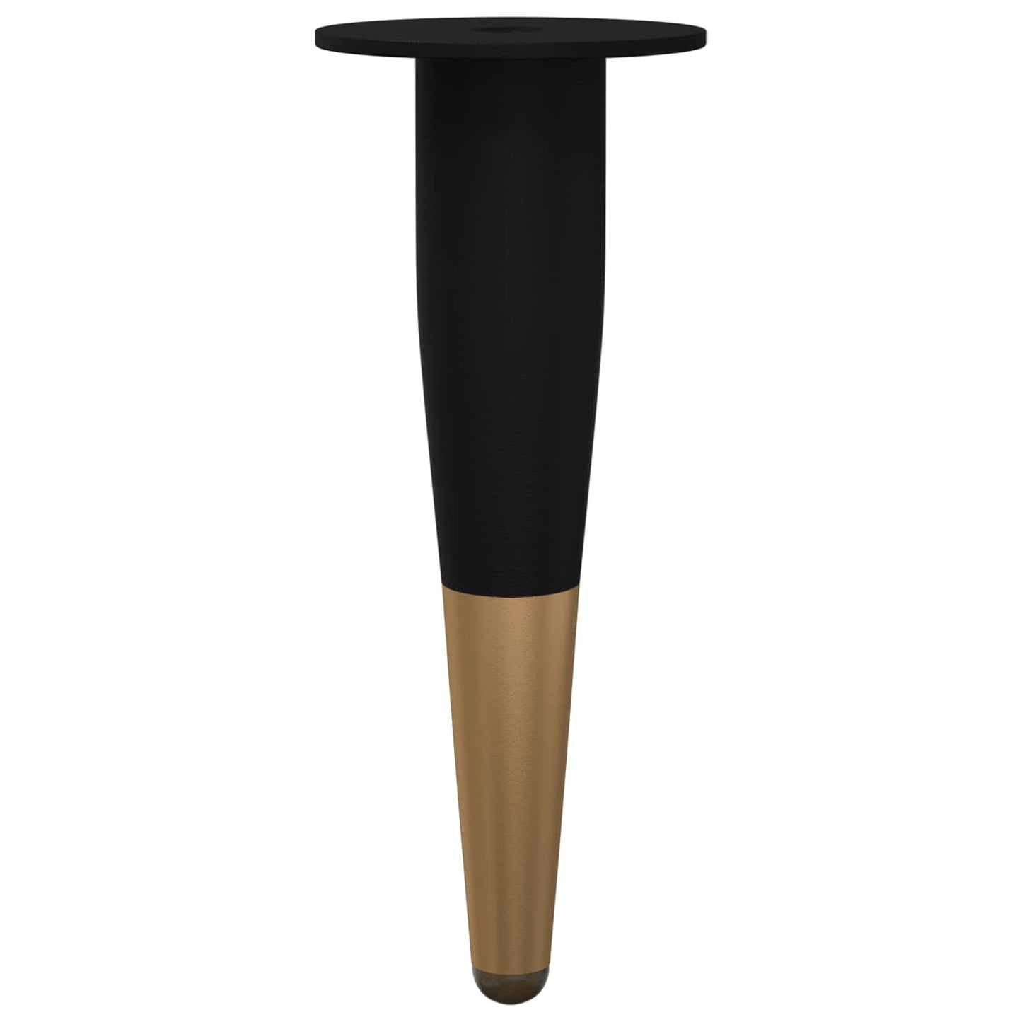 Meubelpoten 2 pcs Zwart en Goud Ø 40 x 98 mm IJzer is nu te koop bij PeponiXL, paradijselijk wonen!