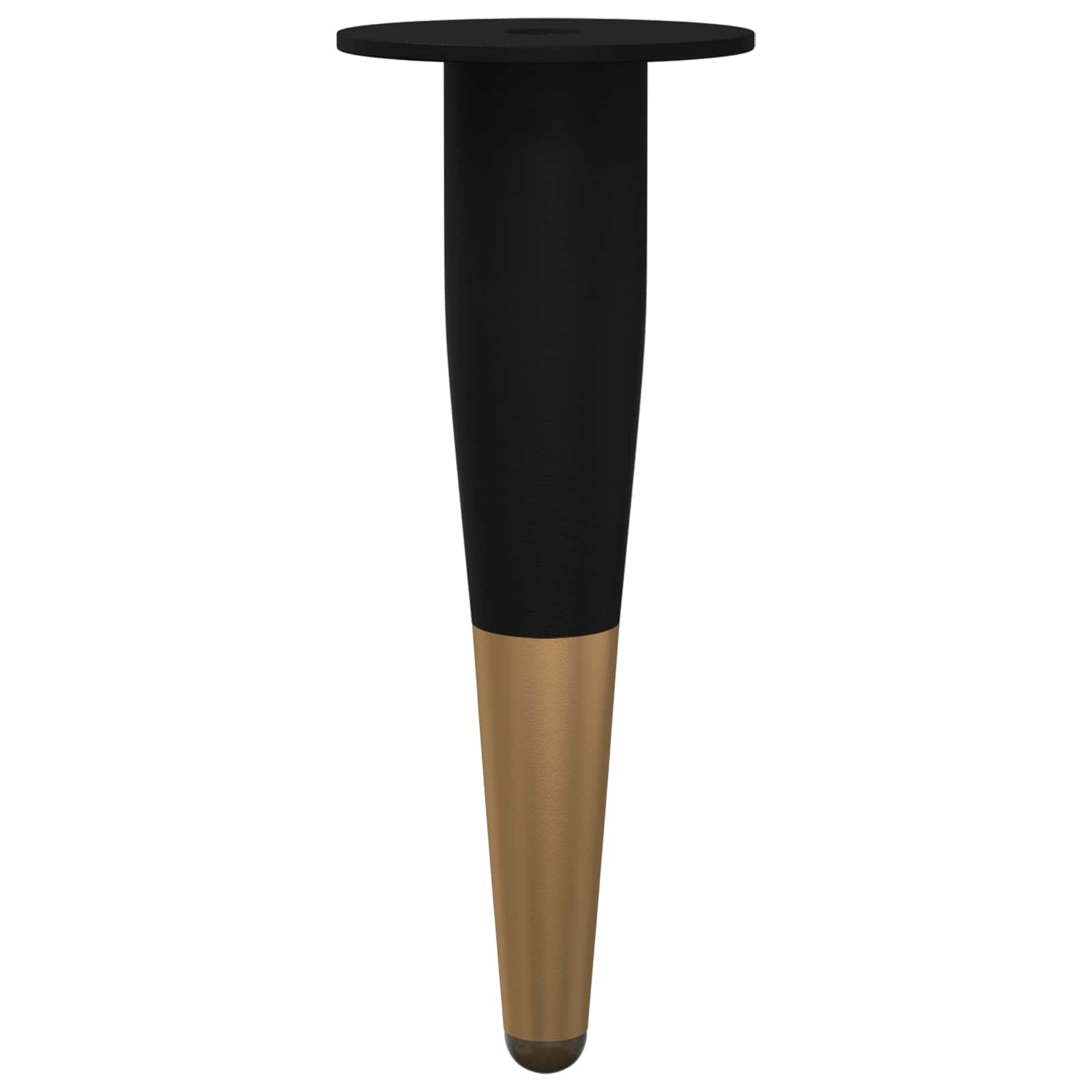 Meubelpoten 2 pcs Zwart en Goud Ø 40 x 98 mm IJzer is nu te koop bij PeponiXL, paradijselijk wonen!