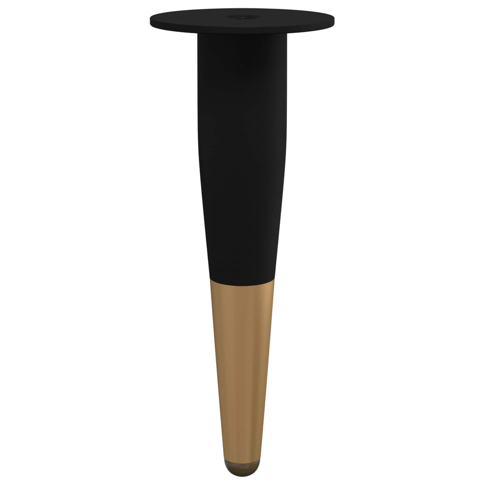 Meubelpoten 2 pcs Zwart en Goud Ø 40 x 98 mm IJzer is nu te koop bij PeponiXL, paradijselijk wonen!