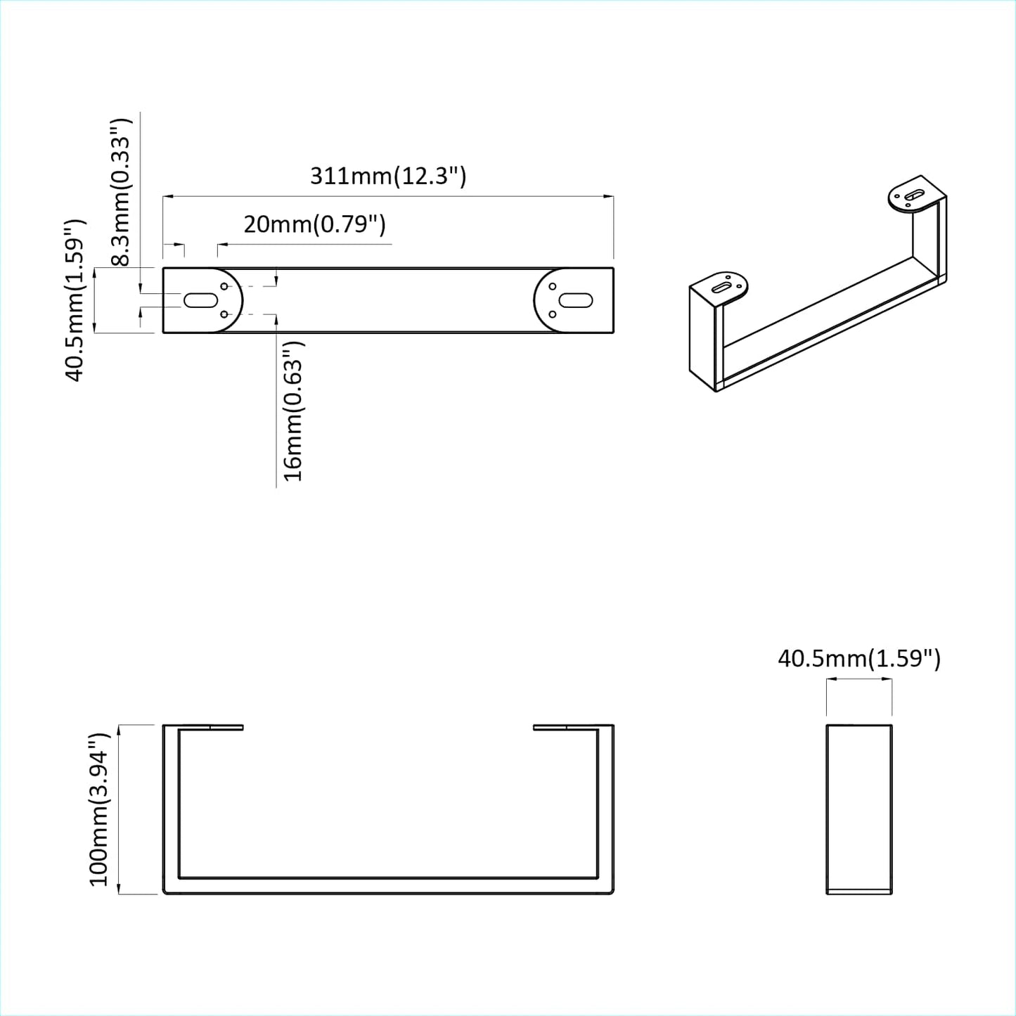 Meubelpoten 12 pcs Zwart 311 x 40,5 x 100 mm IJzer is nu te koop bij PeponiXL, paradijselijk wonen!