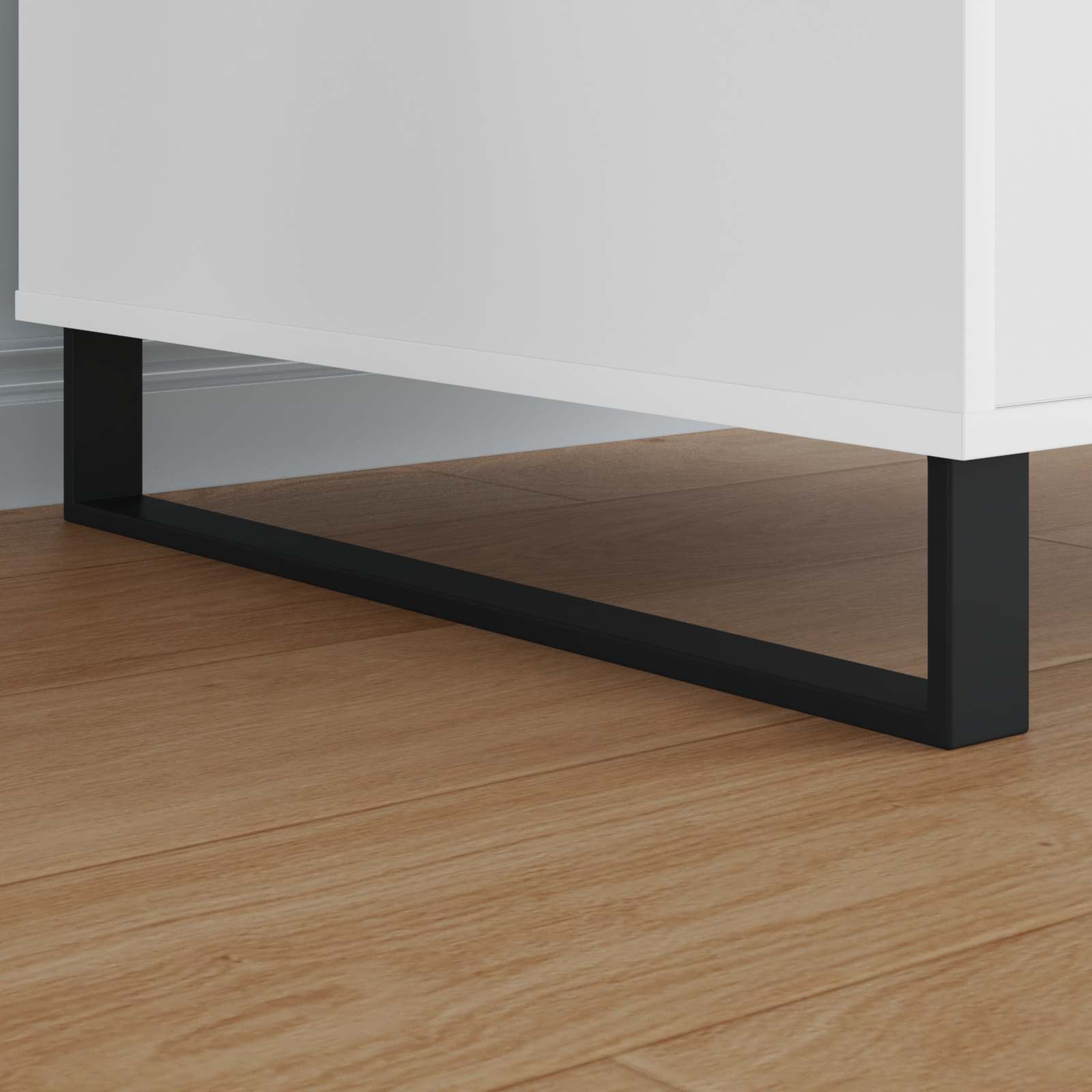 Meubelpoten 12 pcs Zwart 596 x 40,5 x 100 mm IJzer is nu te koop bij PeponiXL, paradijselijk wonen!