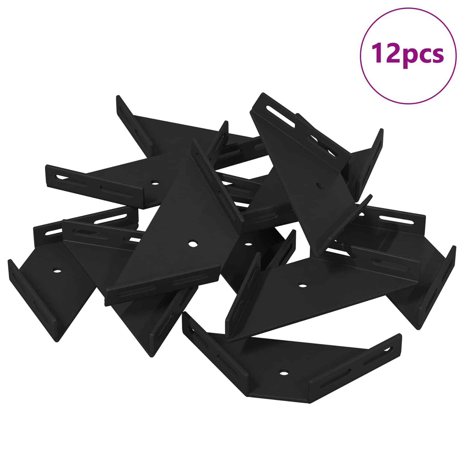 Hoekbeugel 12 pcs Zwart 138,5 x 50,5 x 16 mm IJzer is nu te koop bij PeponiXL, paradijselijk wonen!