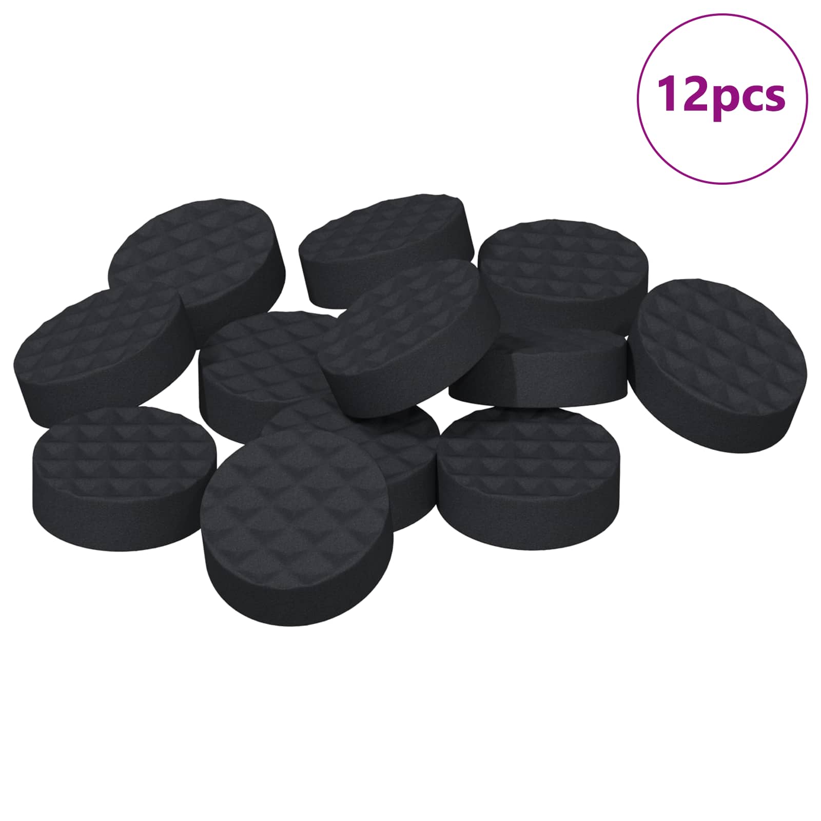 Meubelvoetjes Pads 12 pcs Zwart Ø 14 x 4 mm EVA is nu te koop bij PeponiXL, paradijselijk wonen!