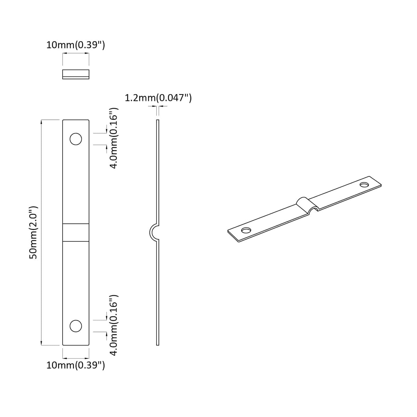 Strijkplaat 2 pcs Zilver 50 x 10 x 1,2 mm IJzer is nu te koop bij PeponiXL, paradijselijk wonen!