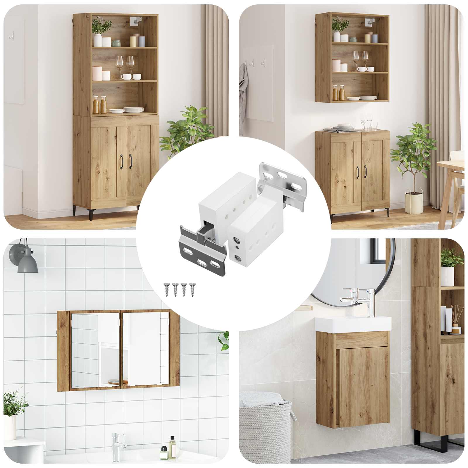 Kast Hangbeugel 261 pcs Wit 70 x 48 x 19 mm Ijzer en Plastic is nu te koop bij PeponiXL, paradijselijk wonen!