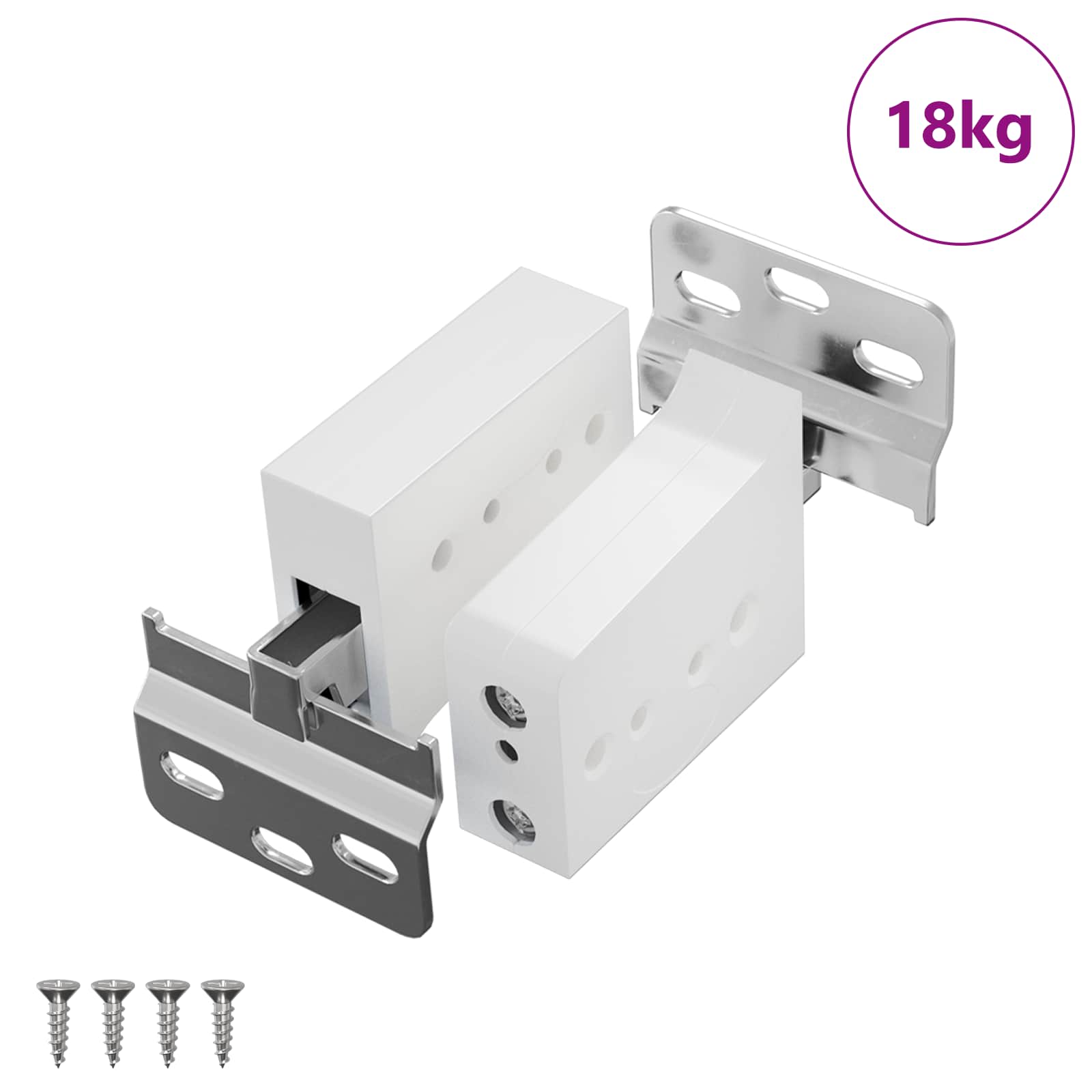 Kast Hangbeugel 261 pcs Wit 70 x 48 x 19 mm Ijzer en Plastic is nu te koop bij PeponiXL, paradijselijk wonen!