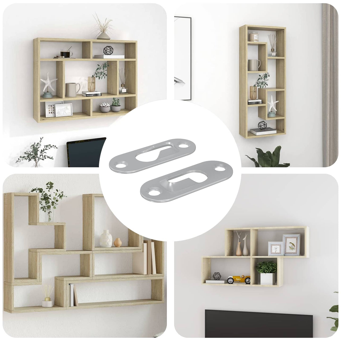 Sleufhanger 2 pcs Zilver 45 x 16 x 3.5 mm IJzer is nu te koop bij PeponiXL, paradijselijk wonen!