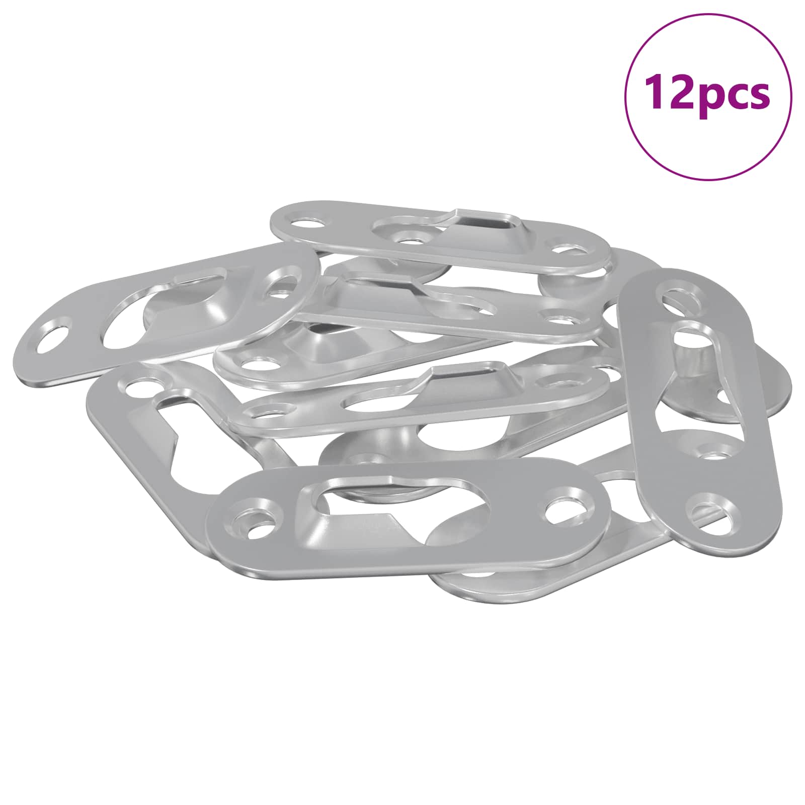 Sleufhanger 12 pcs Zilver 45 x 16 x 3.5 mm IJzer is nu te koop bij PeponiXL, paradijselijk wonen!
