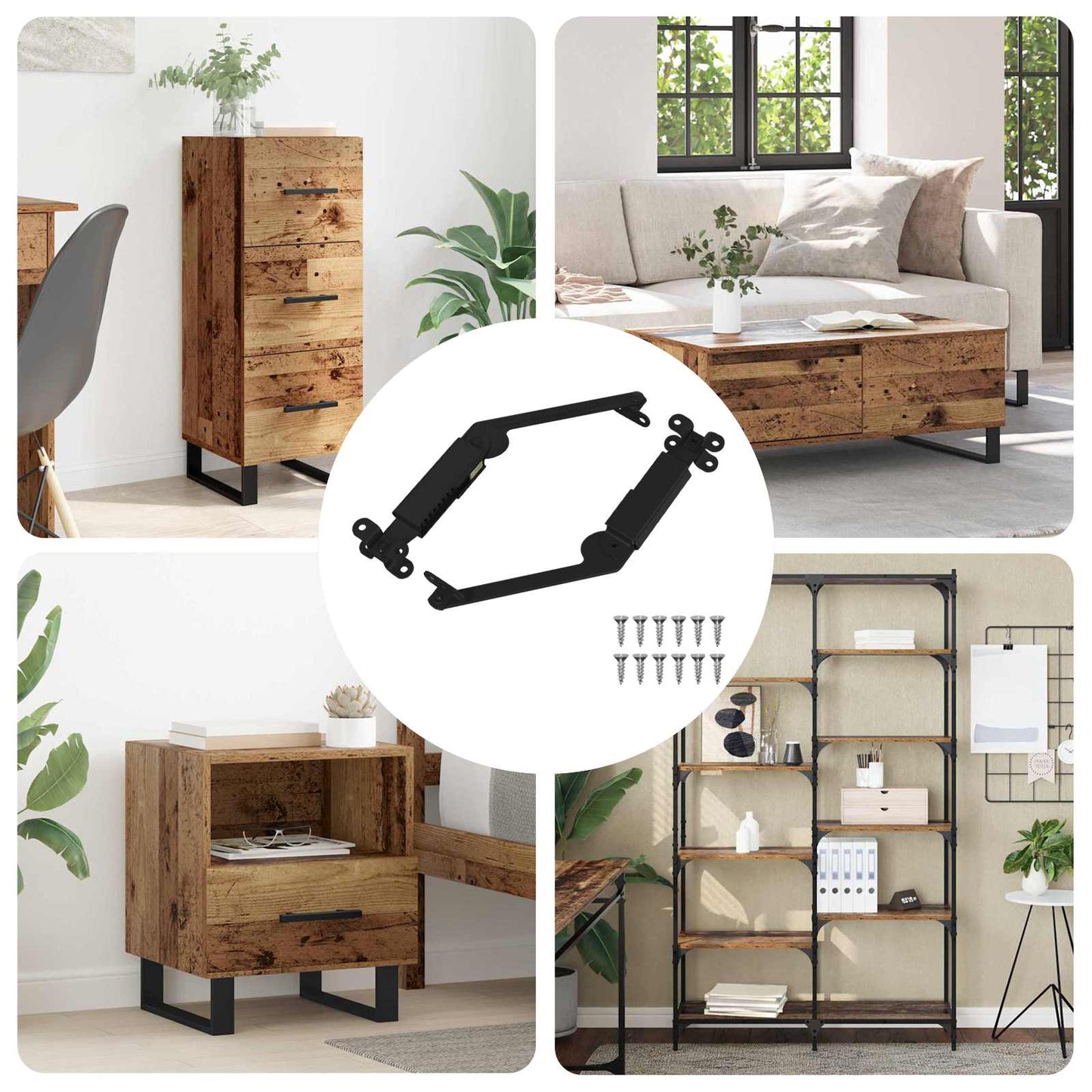 Deksel ondersteunend scharnier 2 pcs Zwart 192 x 32 x 50 mm is nu te koop bij PeponiXL, paradijselijk wonen!