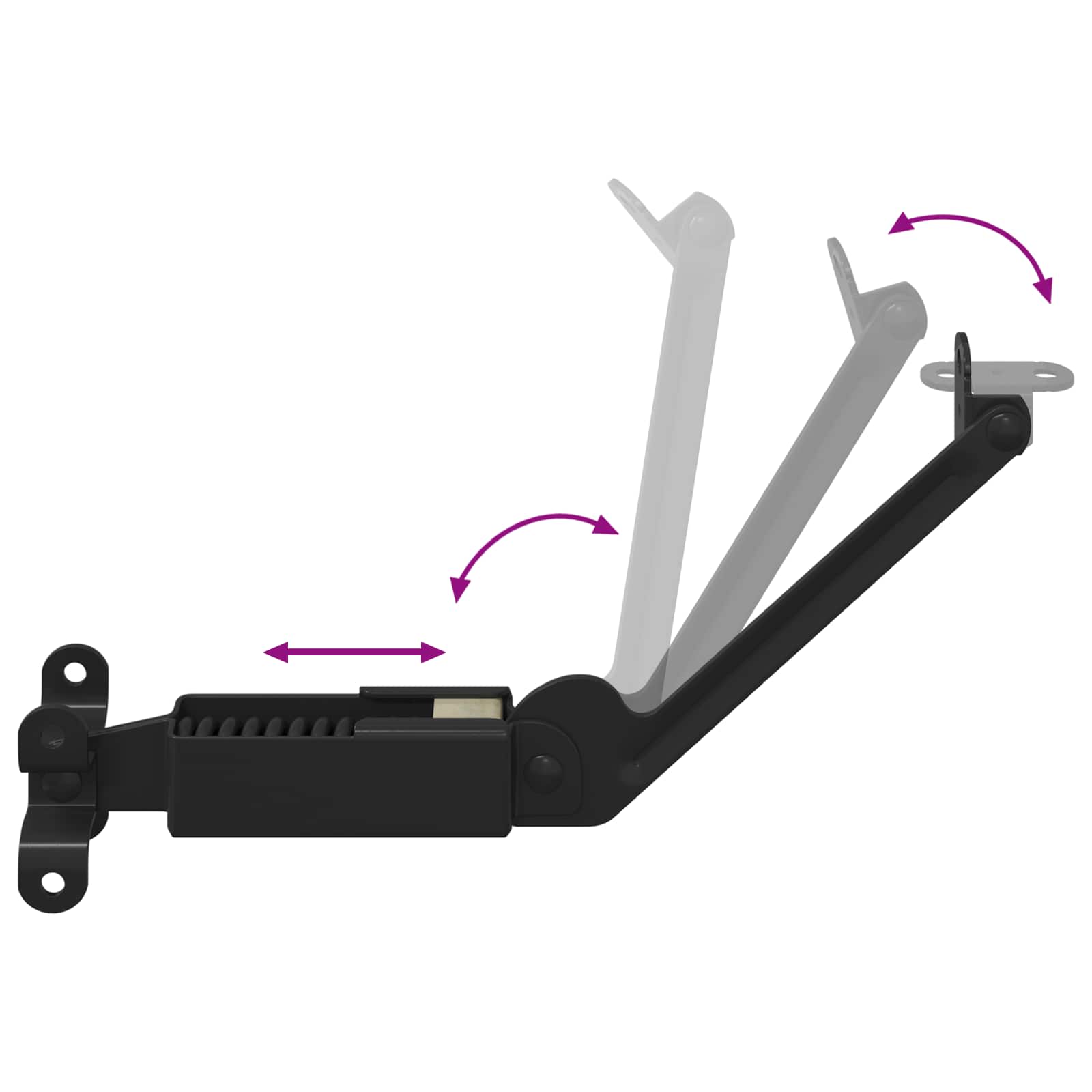 Deksel ondersteunend scharnier 2 pcs Zwart 192 x 32 x 50 mm is nu te koop bij PeponiXL, paradijselijk wonen!