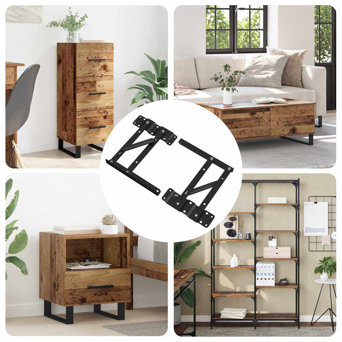 Bed liftmechanisme 12 pcs Zwart 340 x 95 x 40 mm IJzer is nu te koop bij PeponiXL, paradijselijk wonen!