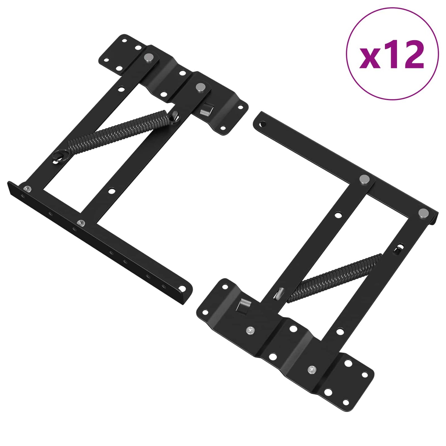 Bed liftmechanisme 12 pcs Zwart 340 x 95 x 40 mm IJzer is nu te koop bij PeponiXL, paradijselijk wonen!