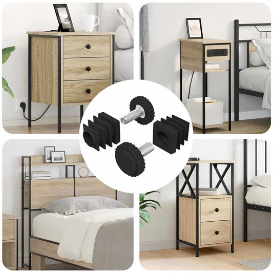 Meubel Levelers Verstelbaar 2 pcs Zwart M6 PP is nu te koop bij PeponiXL, paradijselijk wonen!