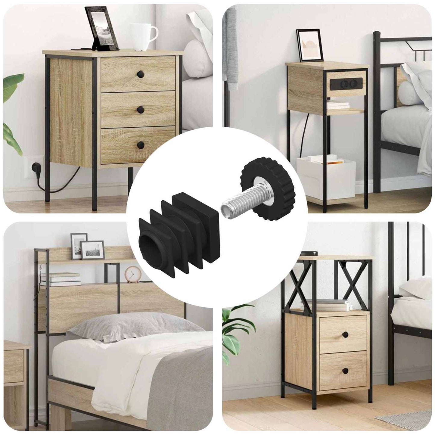 Meubel Levelers Verstelbaar 12 pcs Zwart M6 PP is nu te koop bij PeponiXL, paradijselijk wonen!