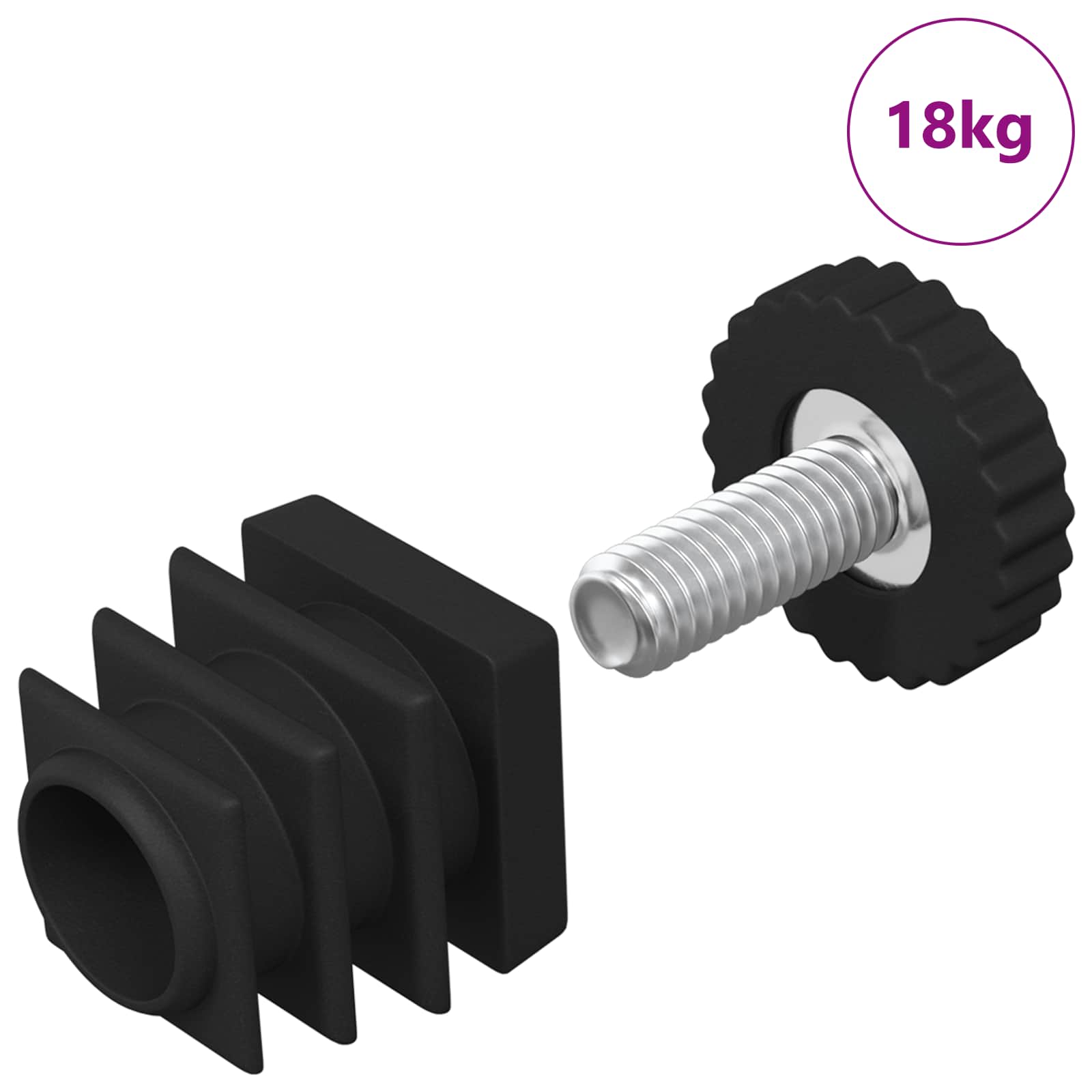 Meubel Levelers Verstelbaar 1895 pcs Zwart PP is nu te koop bij PeponiXL, paradijselijk wonen!