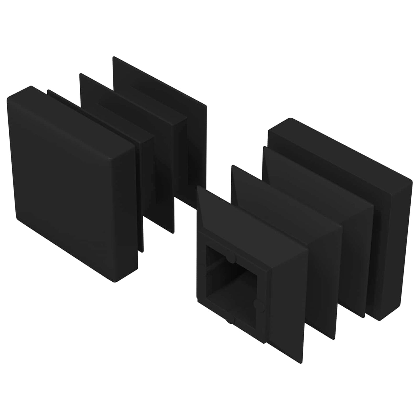 Einddoppen 2 pcs Zwart 15 x 15 x 15 mm PP is nu te koop bij PeponiXL, paradijselijk wonen!