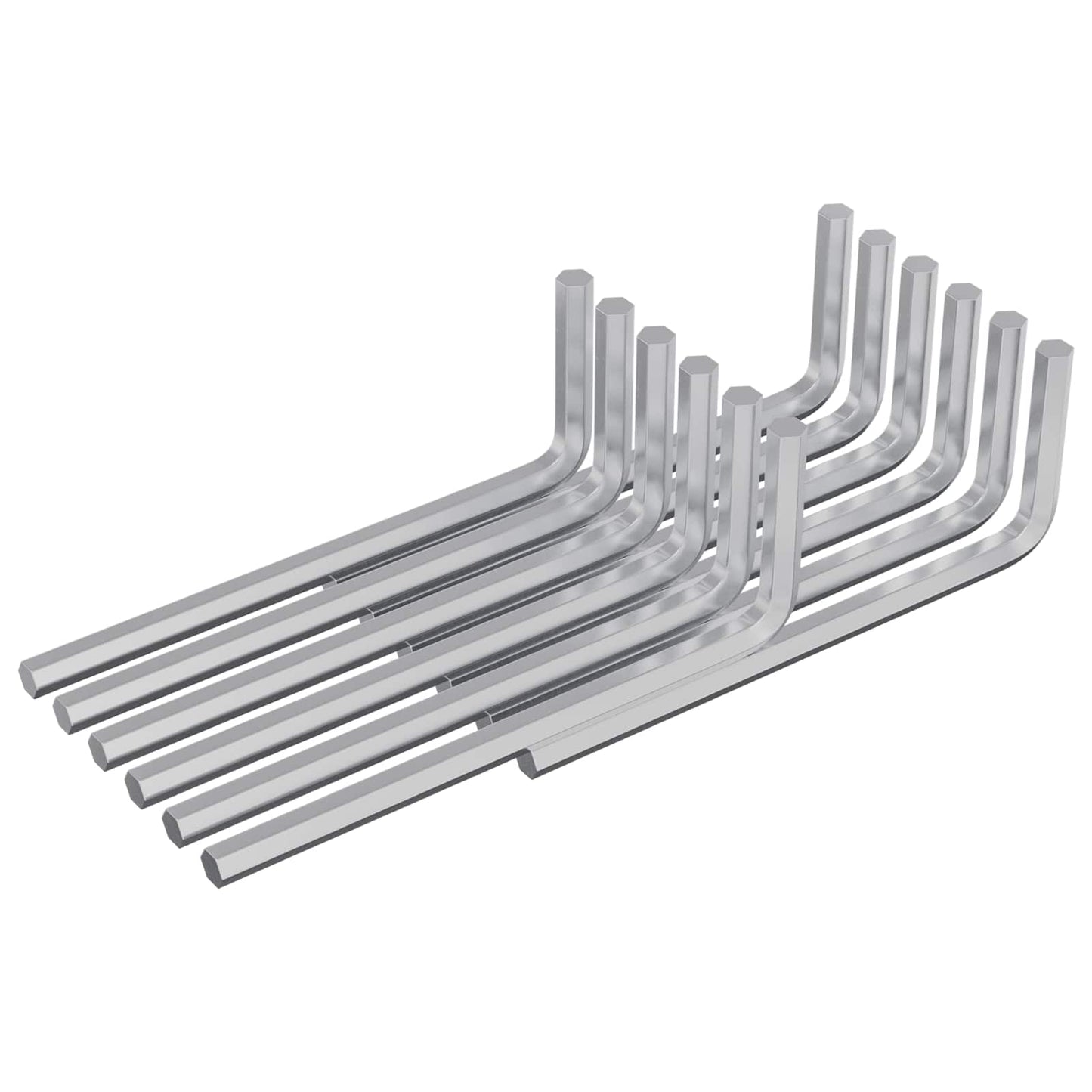Zeskantsleutel 12 pcs Zilver 20 x 52 mm Staal is nu te koop bij PeponiXL, paradijselijk wonen!