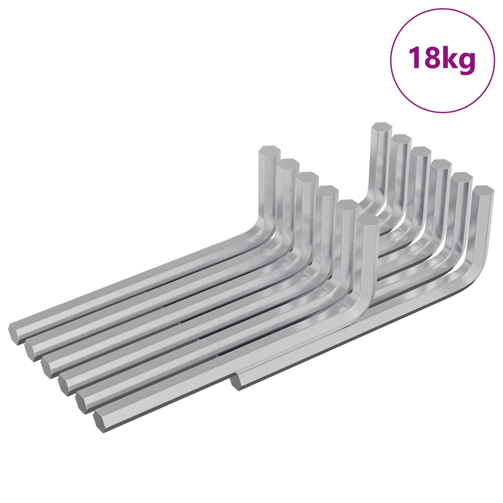 Zeskantsleutel 1800 pcs Zilver 32 x 86 mm Staal is nu te koop bij PeponiXL, paradijselijk wonen!