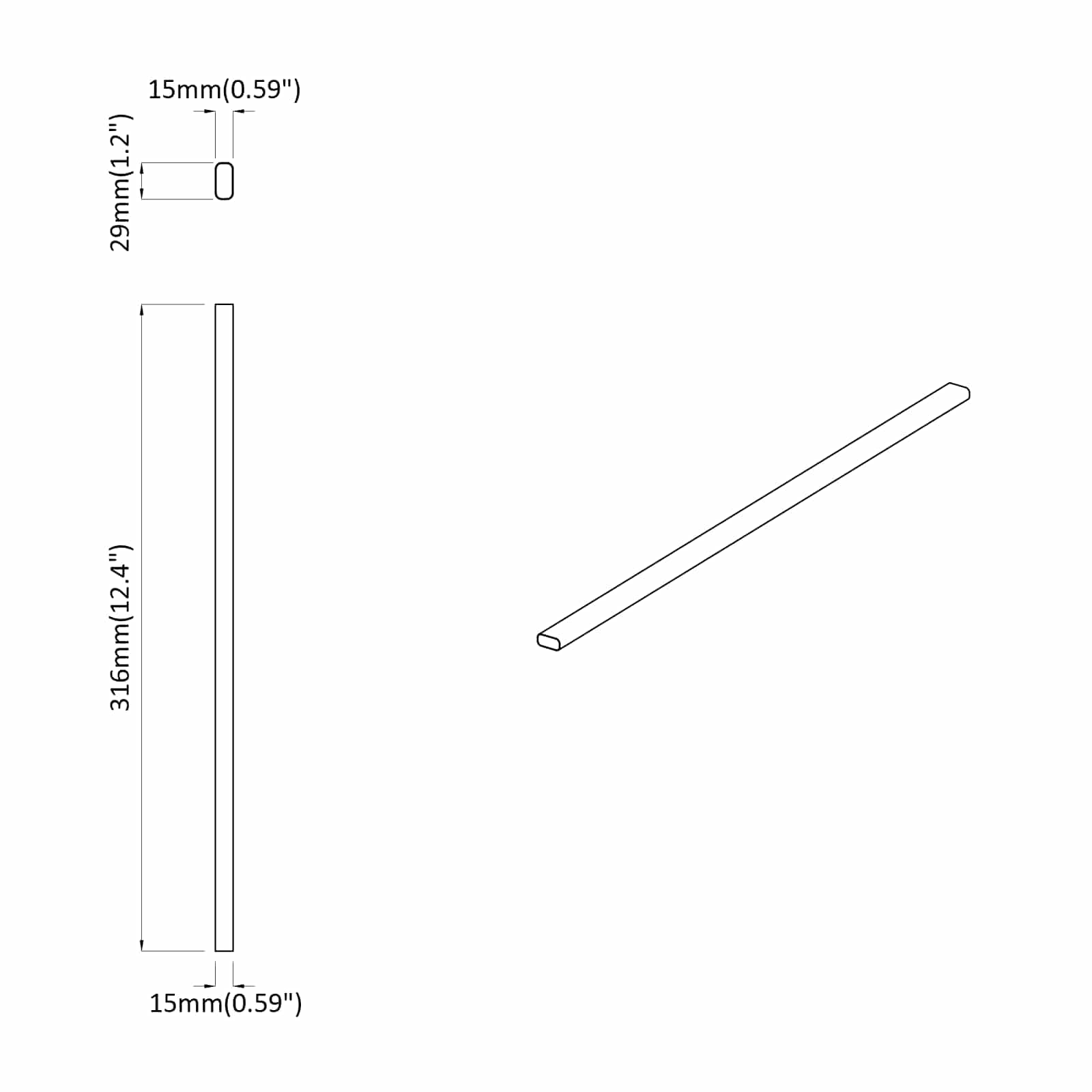 Kaststaaf 12 pcs Zilver 316 x 15 x 29 mm Aluminium Legering is nu te koop bij PeponiXL, paradijselijk wonen!